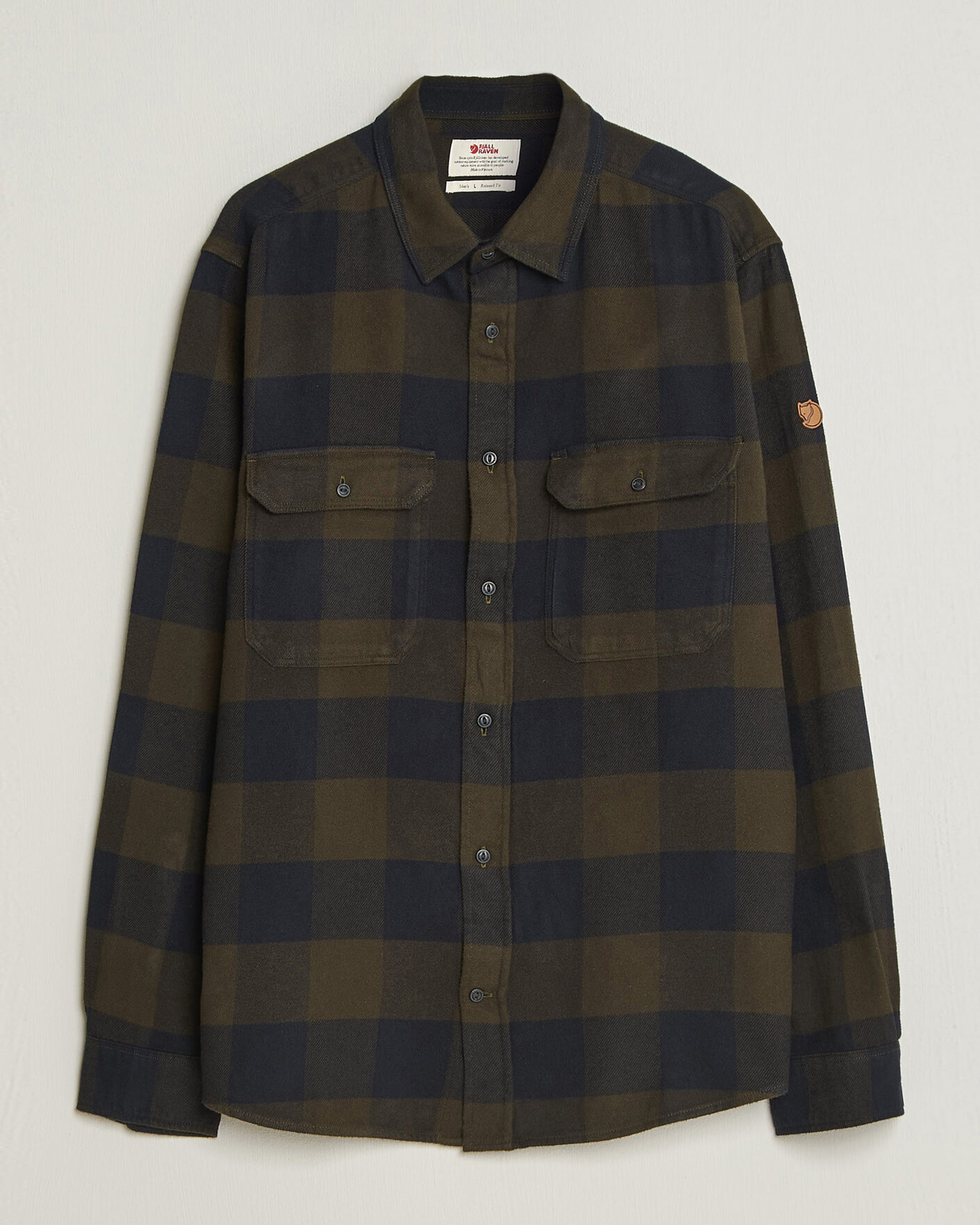 Herren | Hemden | Fjällräven | Övik Heavy Flannel Shirt Deep Forest