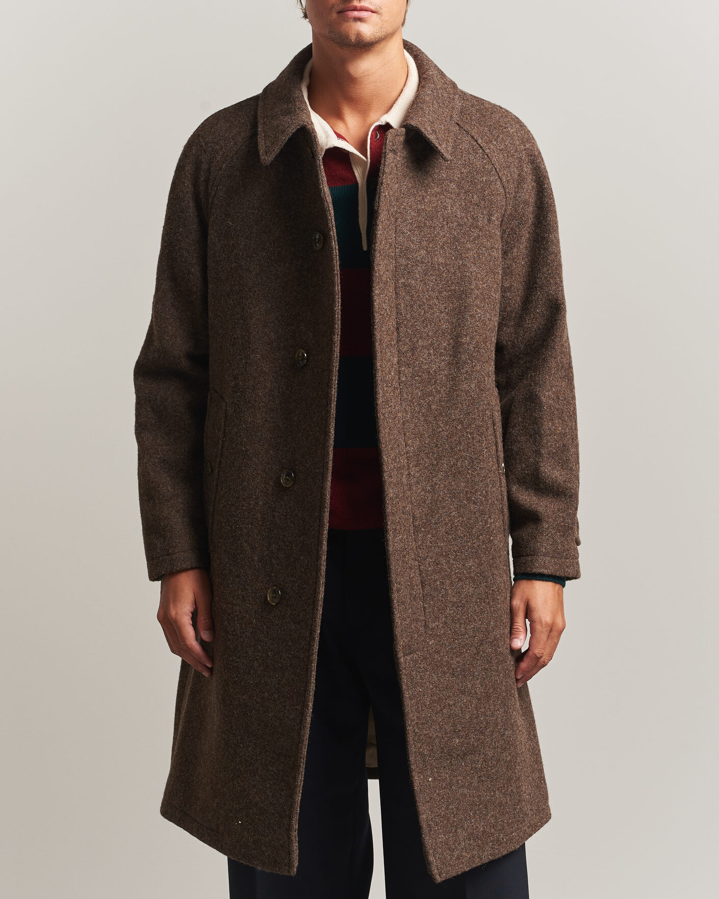 Herren | Jacken | Gloverall | Hynes Wool Coat Mocha
