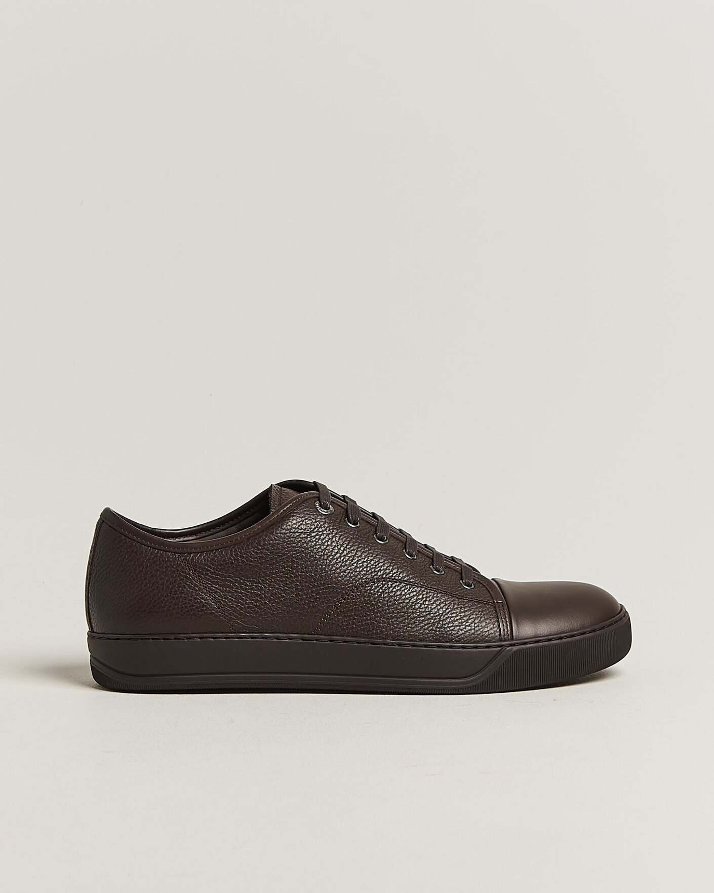 Herren | Sneaker | Lanvin | DBB1 Grain Leather Cap Toe Sneaker Brown