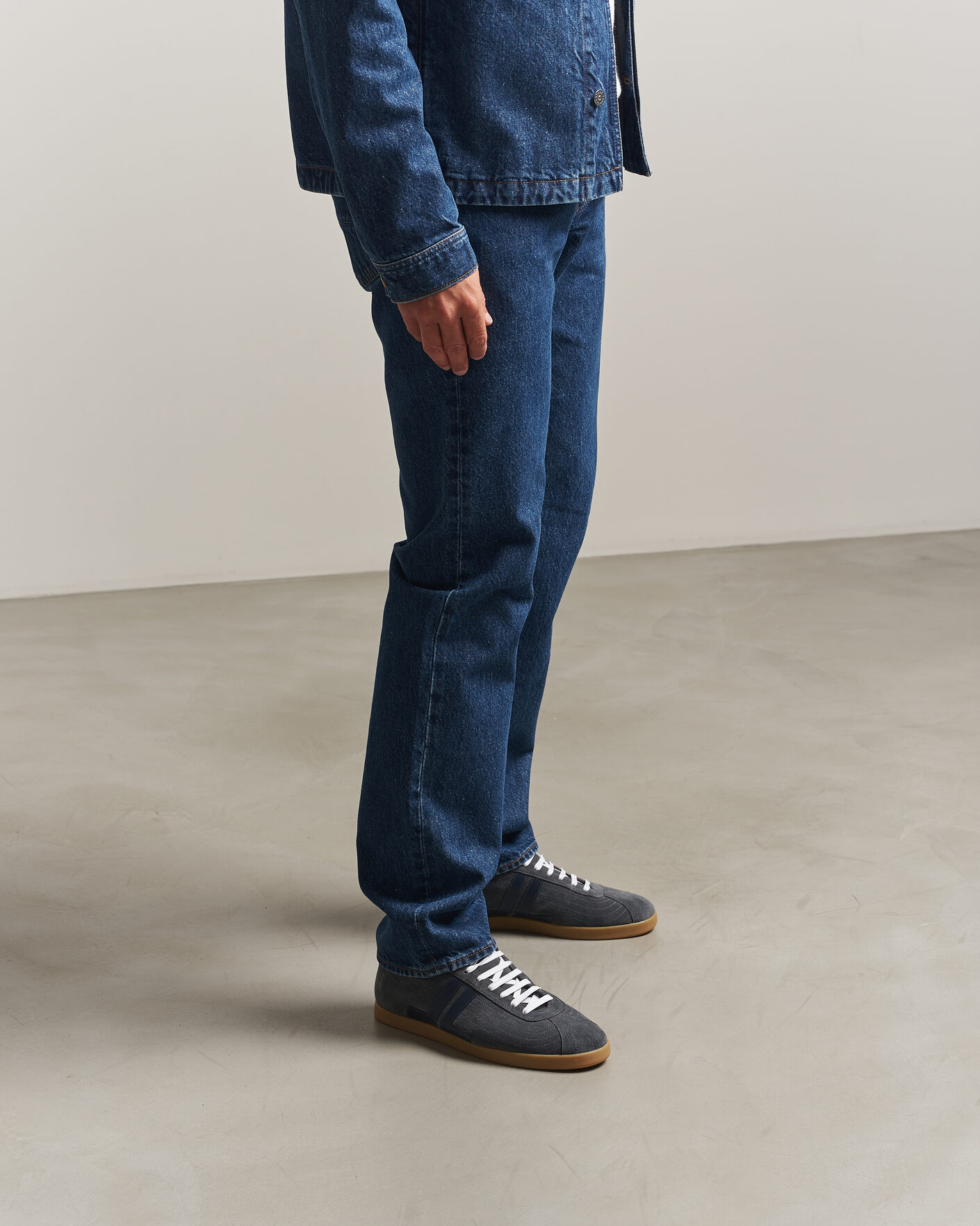 Herren | Sneaker | Lanvin | Glen Leather Sneakers Grey/Navy
