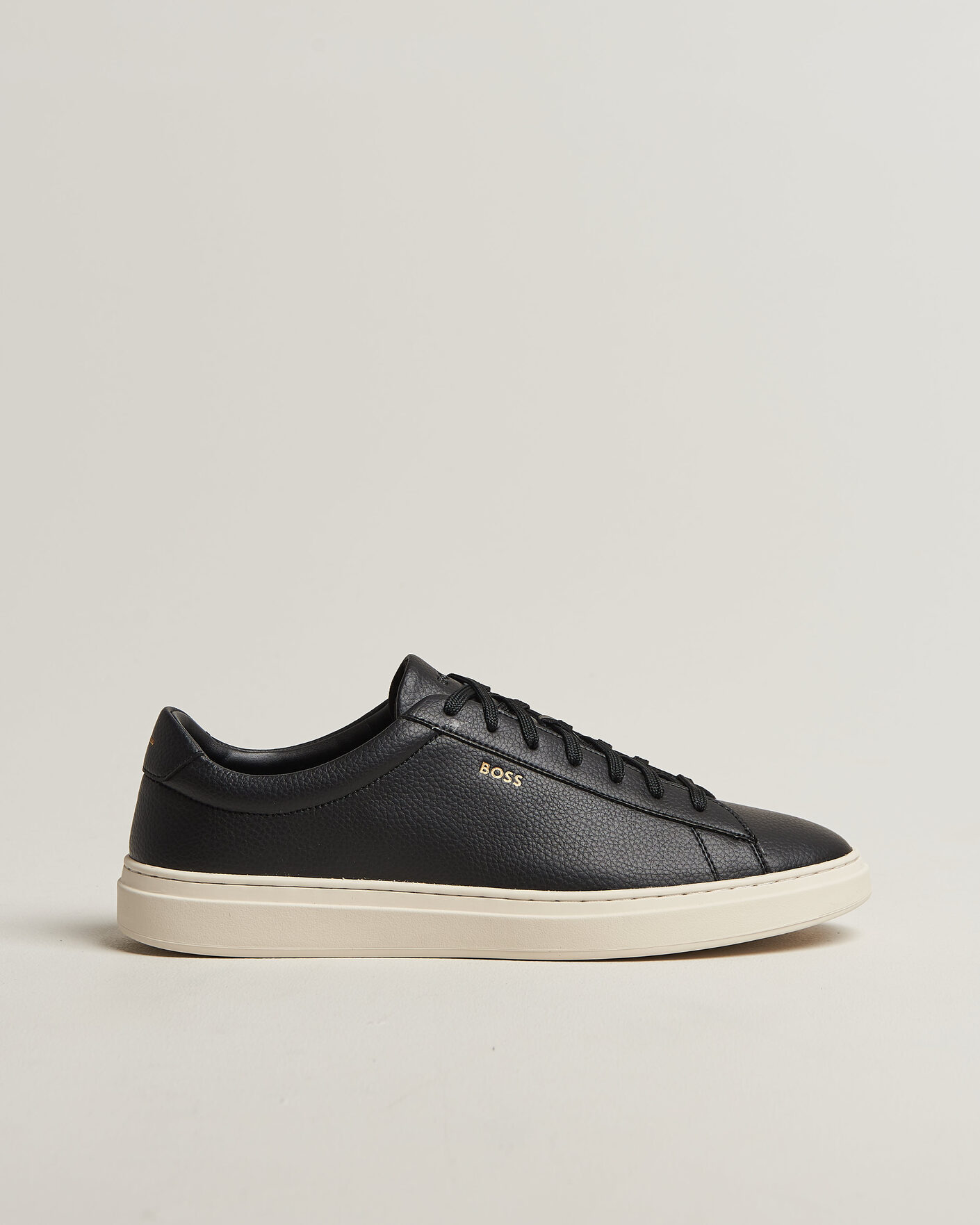 Herren | Sneaker | BOSS BLACK | Kieran Grained Leather Sneaker Black
