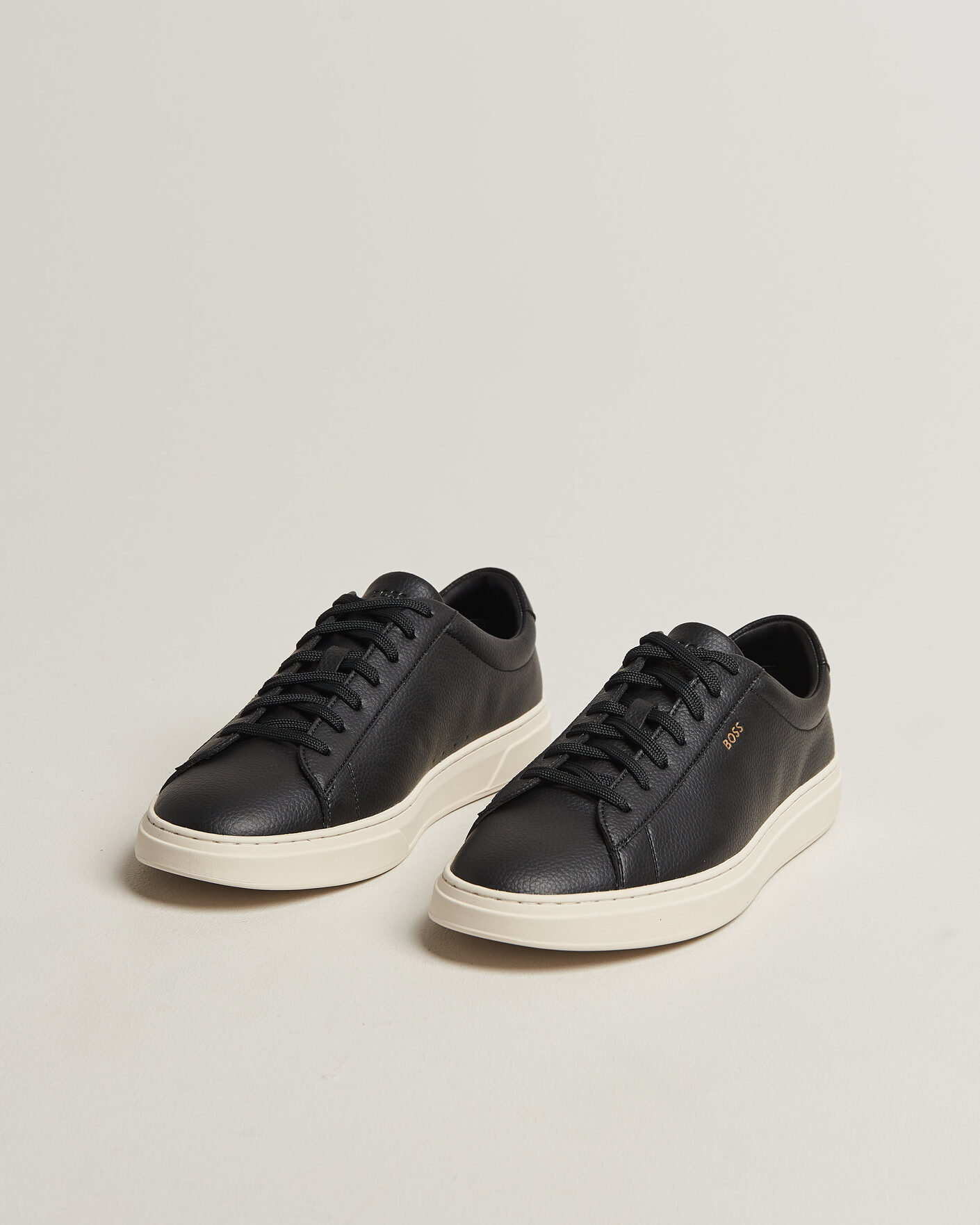 Herren | Sneaker | BOSS BLACK | Kieran Grained Leather Sneaker Black