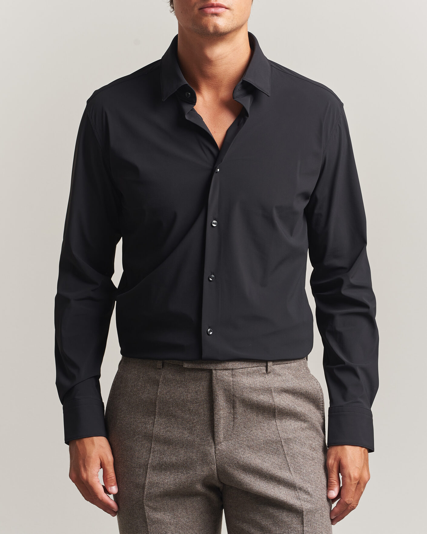 Herren | Hemden | BOSS BLACK | Hank 4-Way Stretch Shirt Black