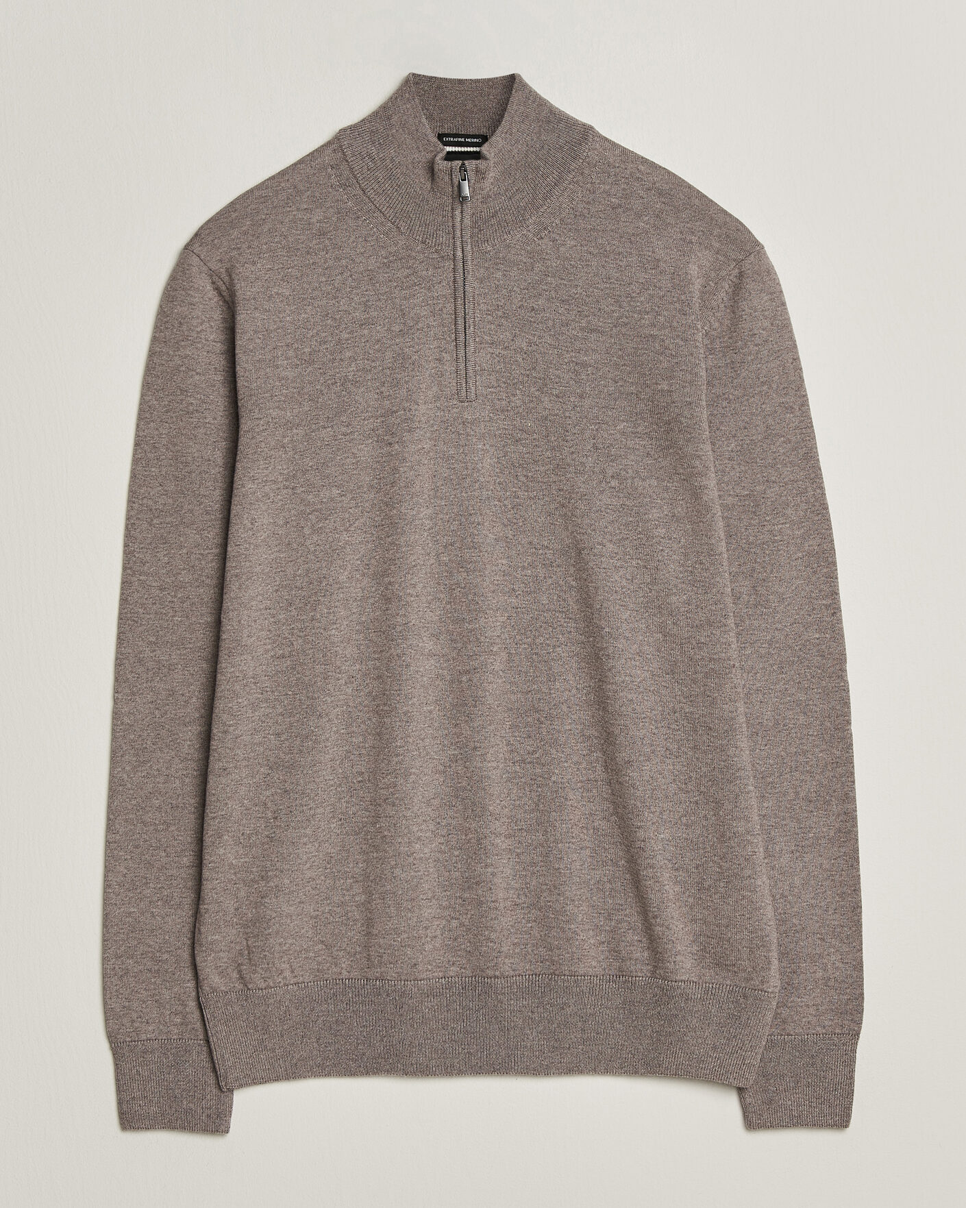 Herren | Pullover | BOSS BLACK | Ebenji Merino Knitted Half Zip Open Brown
