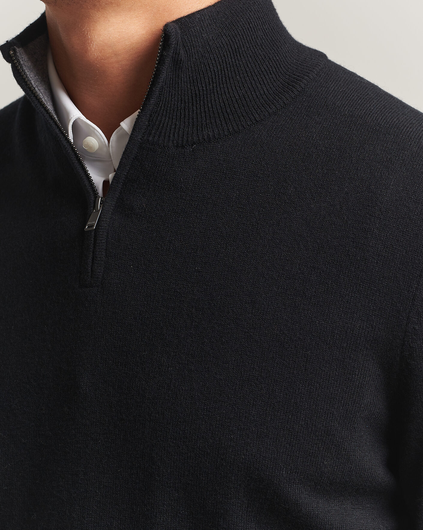 Herren | Pullover | BOSS BLACK | Hemarlo Wool/Cashmere Half Zip Black