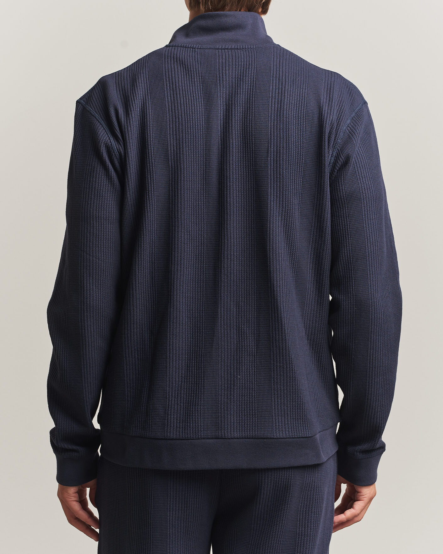 Herren | Pullover | BOSS BLACK | Structured Loungewear Full Zip Dark Blue