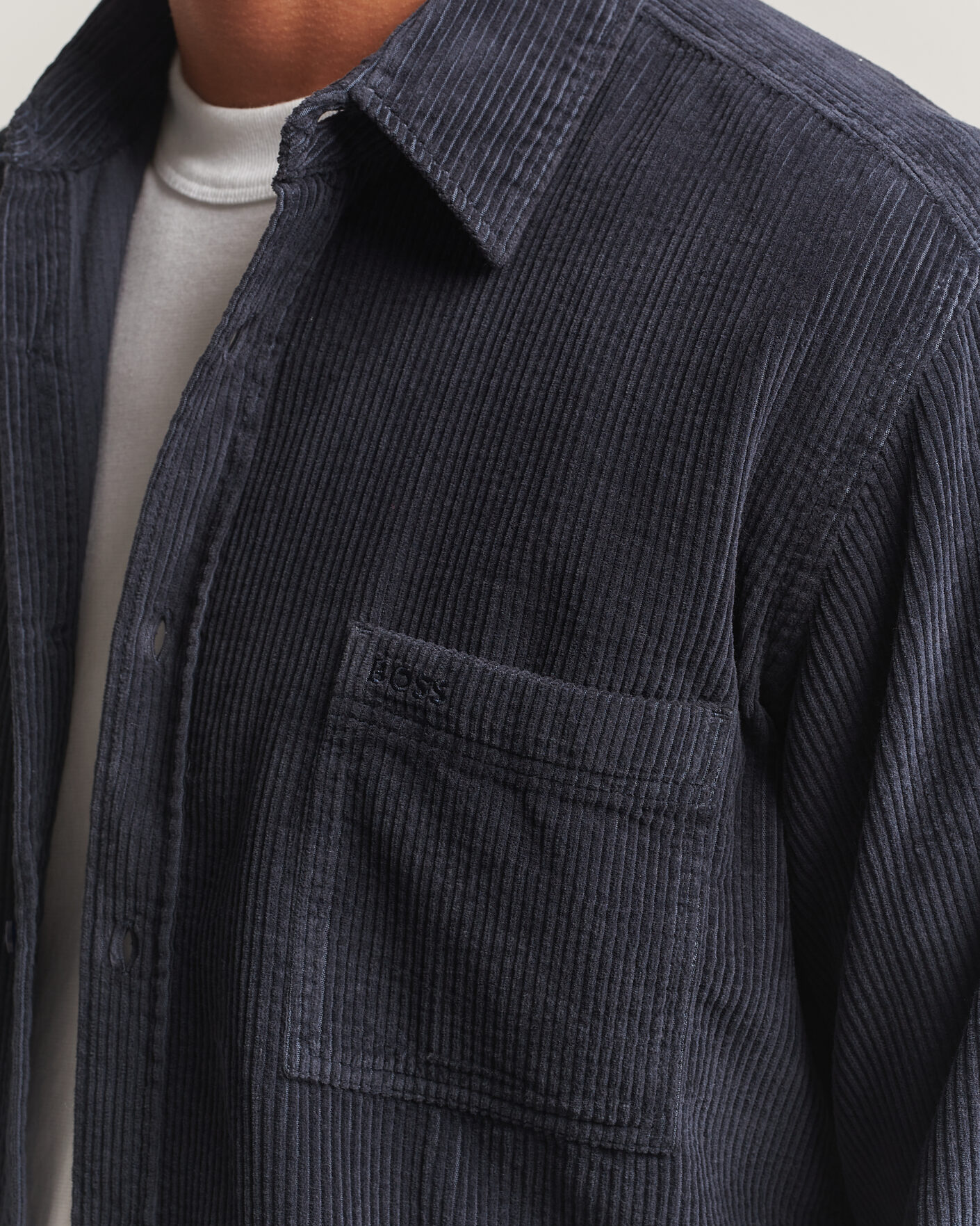 Herren | Hemden | BOSS ORANGE | Relegant Corduroy Shirt Dark Blue