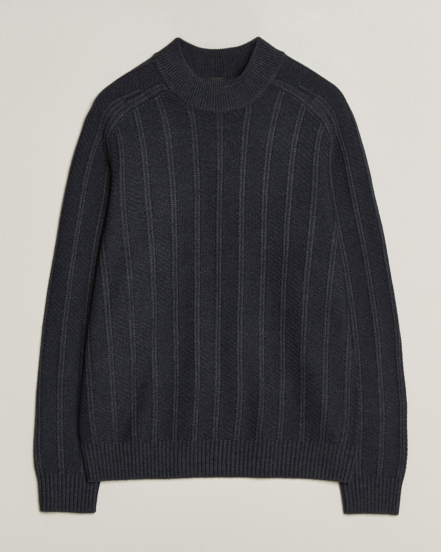 Herren | Pullover | BOSS ORANGE | Katoolo Wool/Cotton Knitted Turtleneck Dark Blue