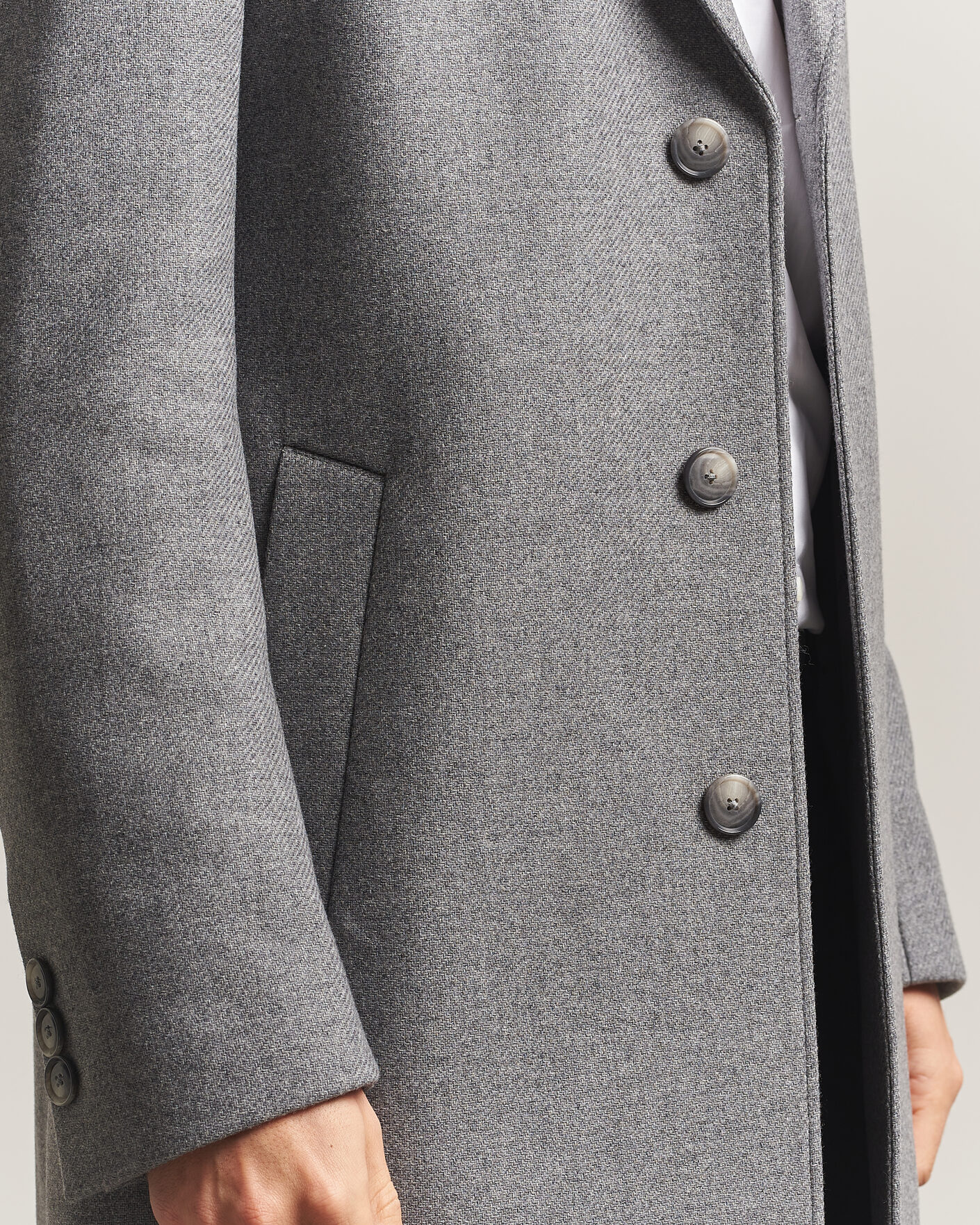 Herren | Jacken | BOSS BLACK | Hyde Wool Coat Medium Grey