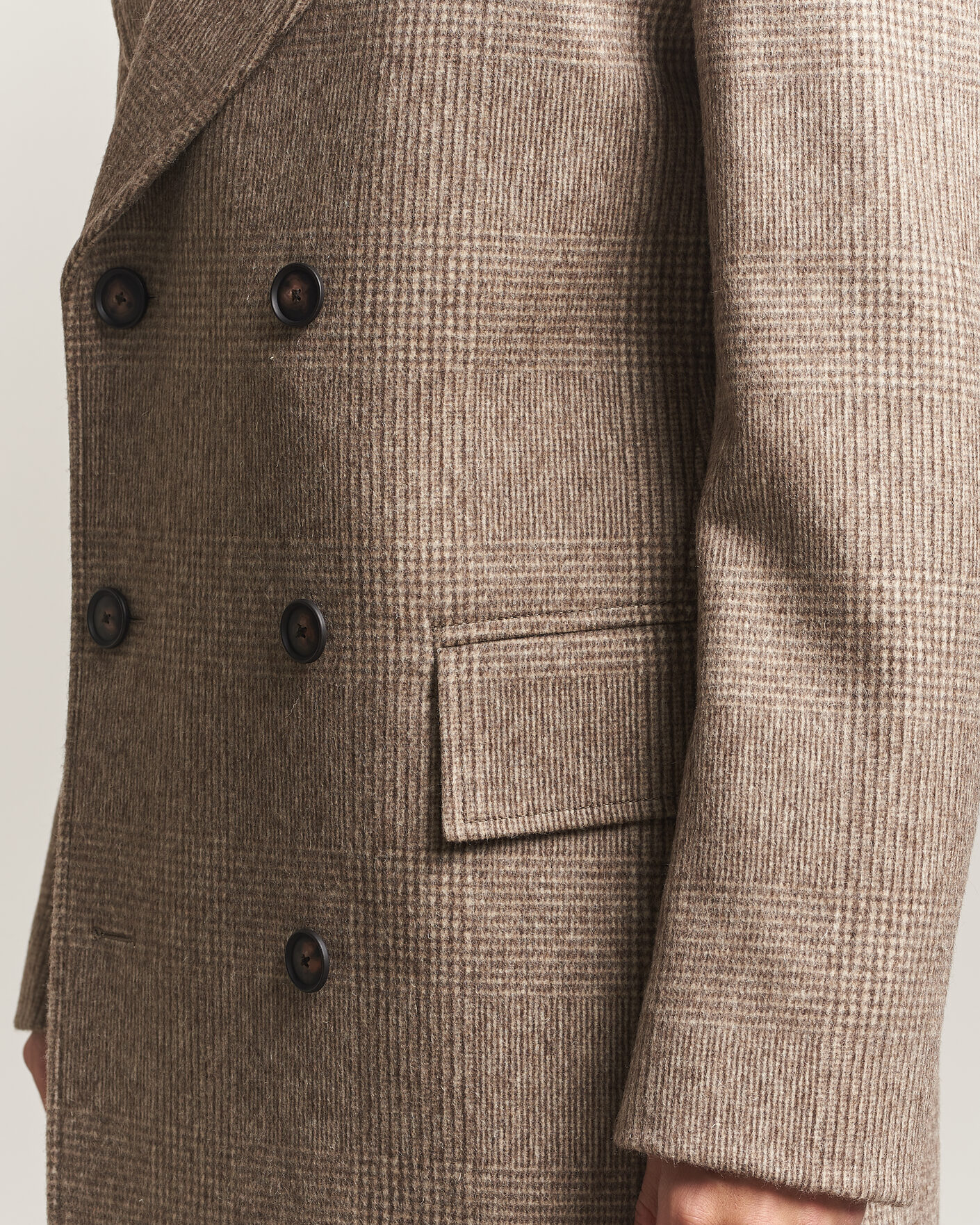Herren | Jacken | BOSS BLACK | Jared Wool Double Breasted Coat Open Brown