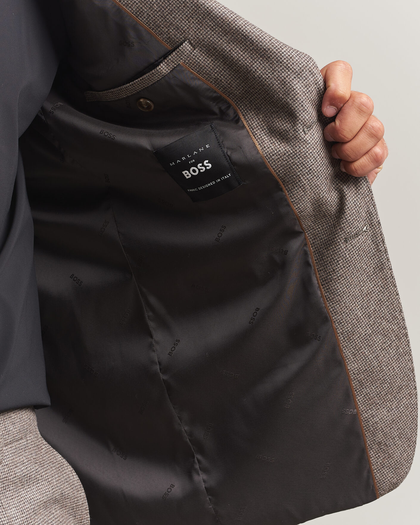 Herren | Anzüge | BOSS BLACK | Huge Wool Pepita Suit Dark Brown