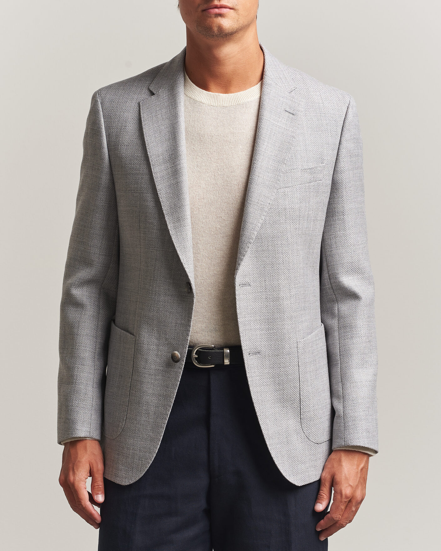 Herren | Sakkos | BOSS BLACK | Hutson Wool Patch Pocket Blazer Light Grey