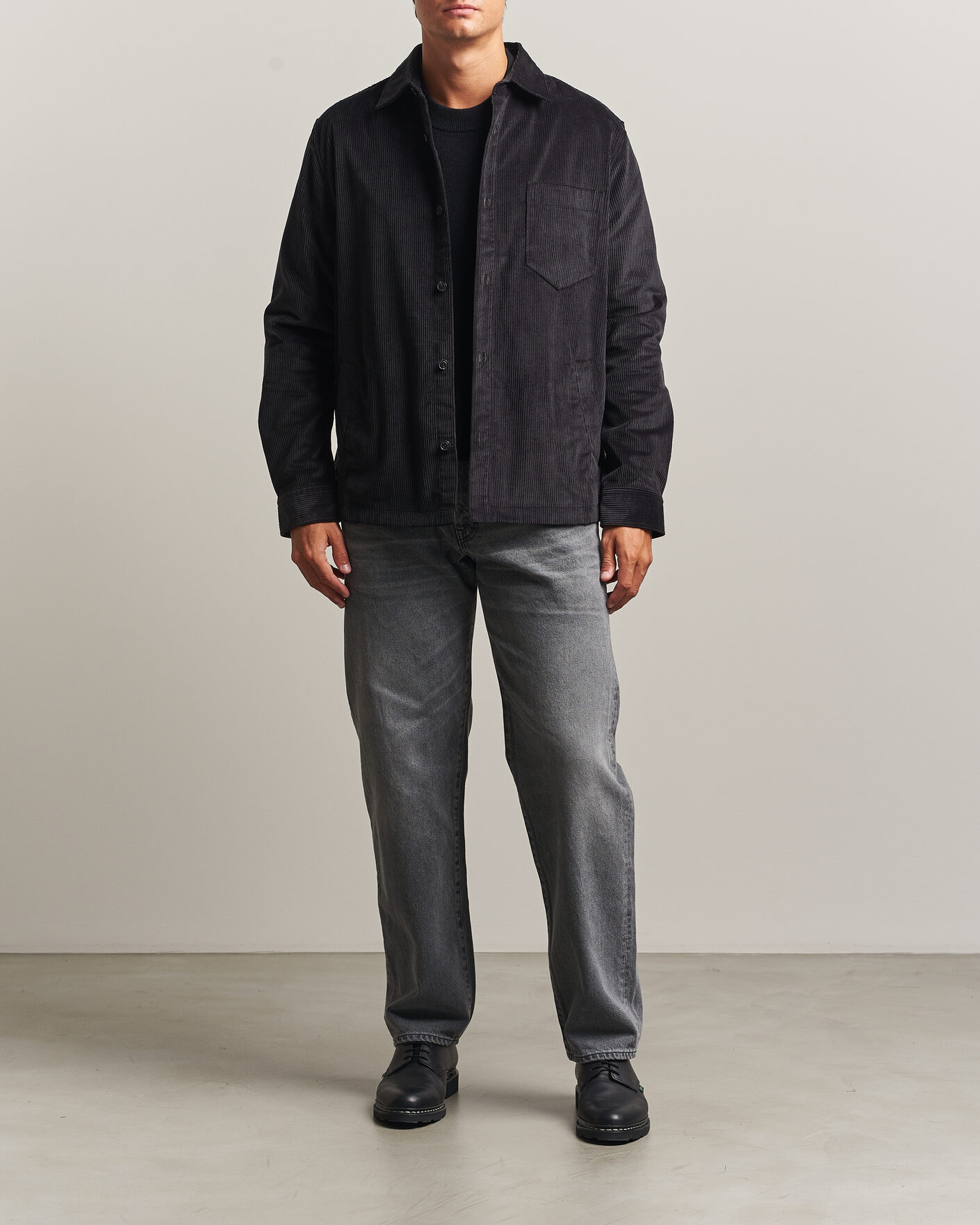 Herren | Hemden | HUGO | Ecord Corduroy Overshirt Black