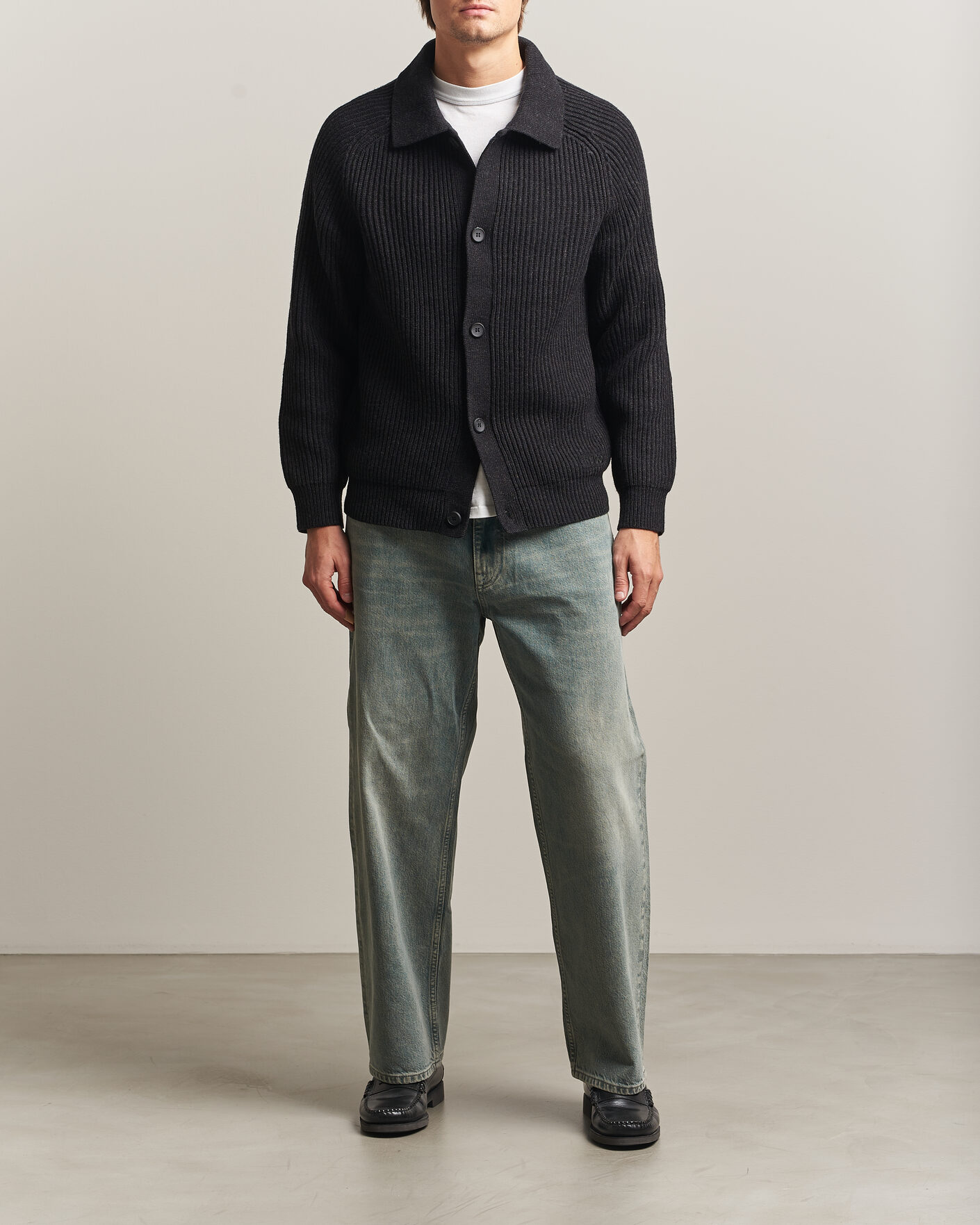 Herren | Pullover | HUGO | Sardeep Wool Knitted Cardigan Black