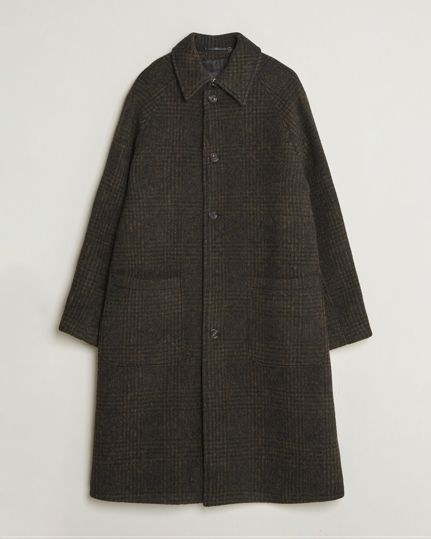 Herren | Jacken | BOSS CAMEL | Cohn Wool Checked Coat Open Green