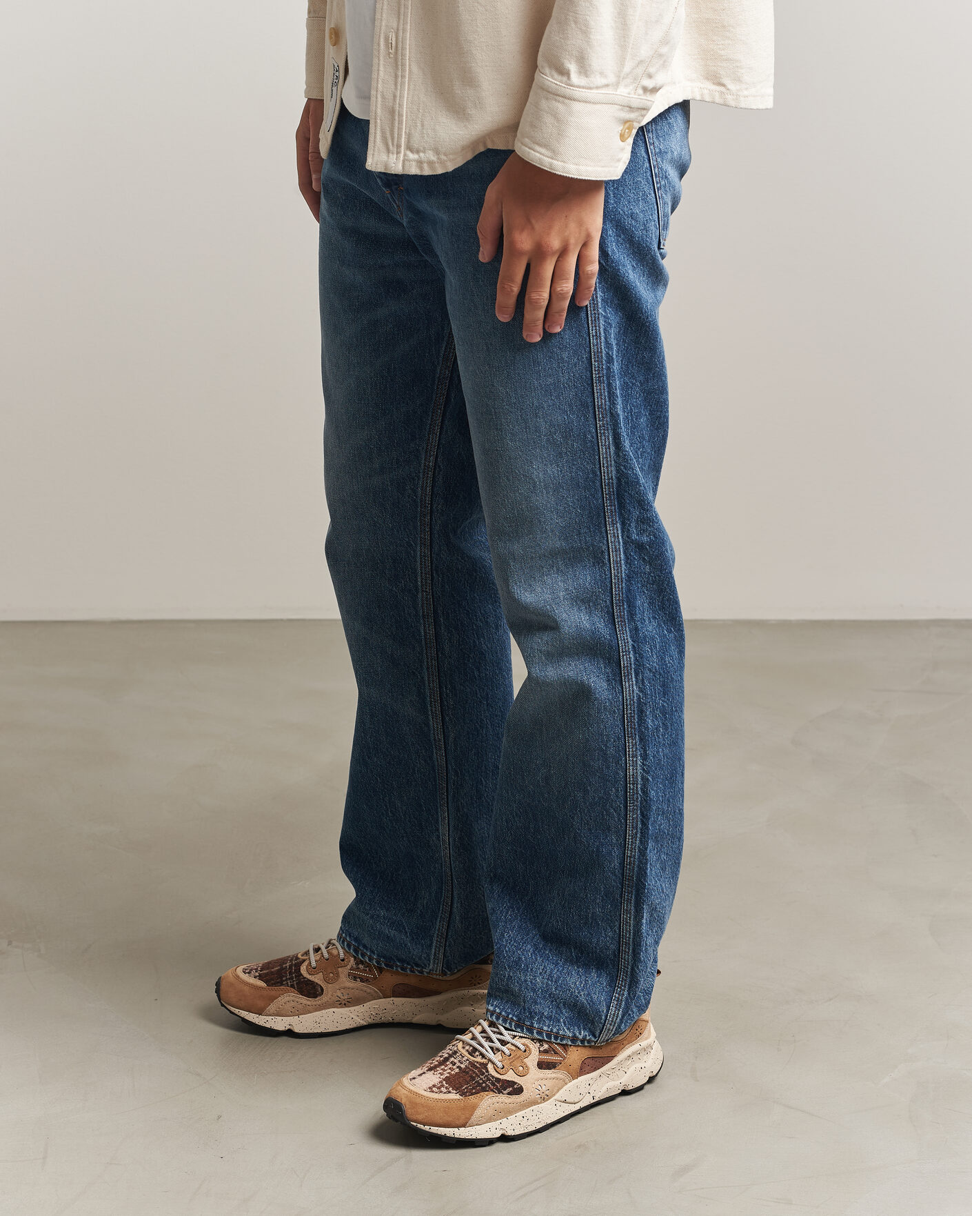 Herren | Sneaker | Flower Mountain | Yamano 3 Suede/Wool Check Sneaker Brown