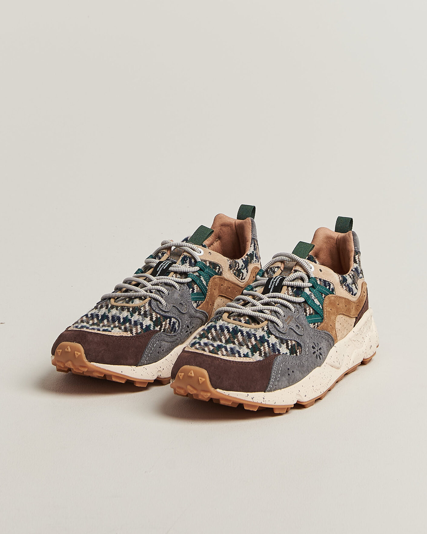 Herren | Sneaker | Flower Mountain | Yamano 3 Suede/Houndstooth Sneaker Multi
