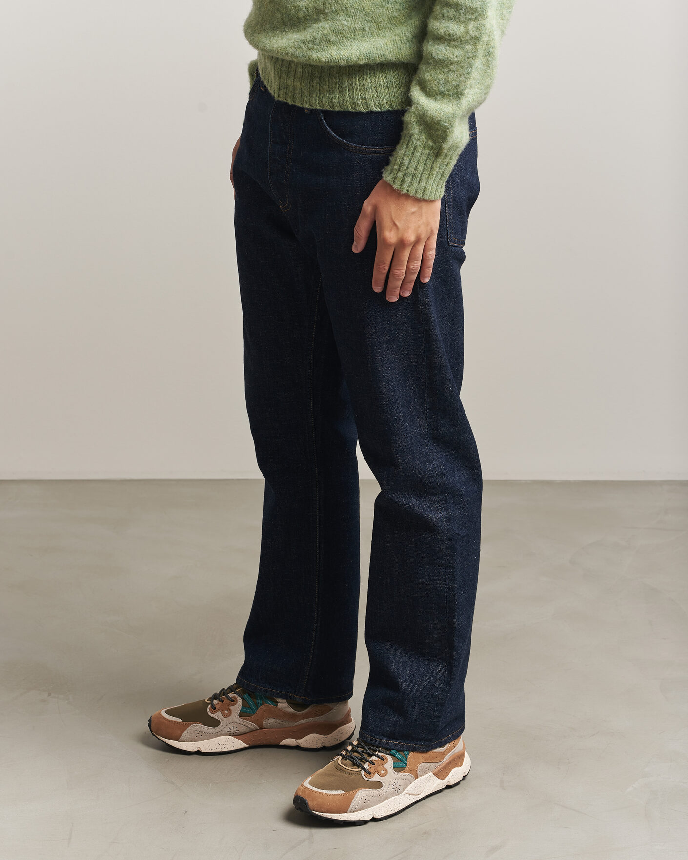 Herren | Sneaker | Flower Mountain | Yamano 3 Suede/Nylon Sneaker Cream/Brown