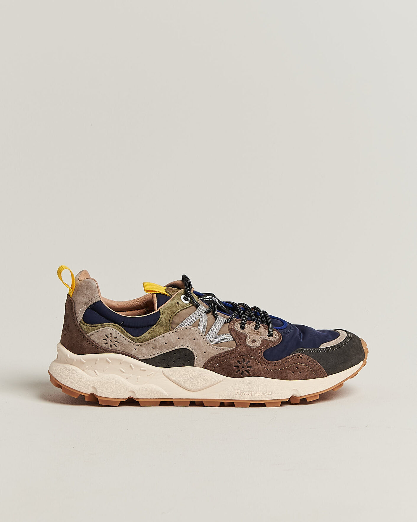 Herren | Sneaker | Flower Mountain | Yamano 3 Suede/Nylon Sneaker Dark Grey/Brown
