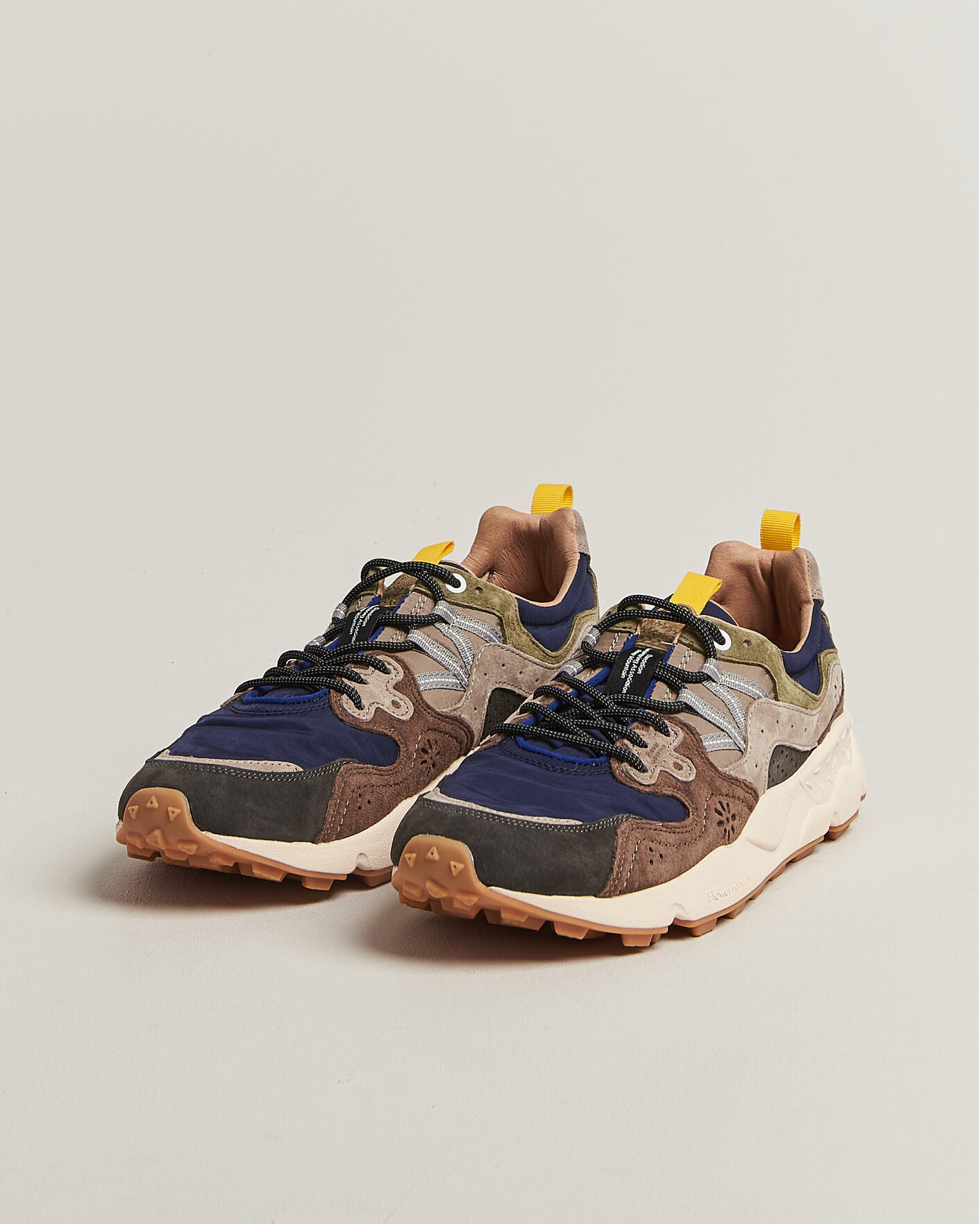 Herren | Sneaker | Flower Mountain | Yamano 3 Suede/Nylon Sneaker Dark Grey/Brown