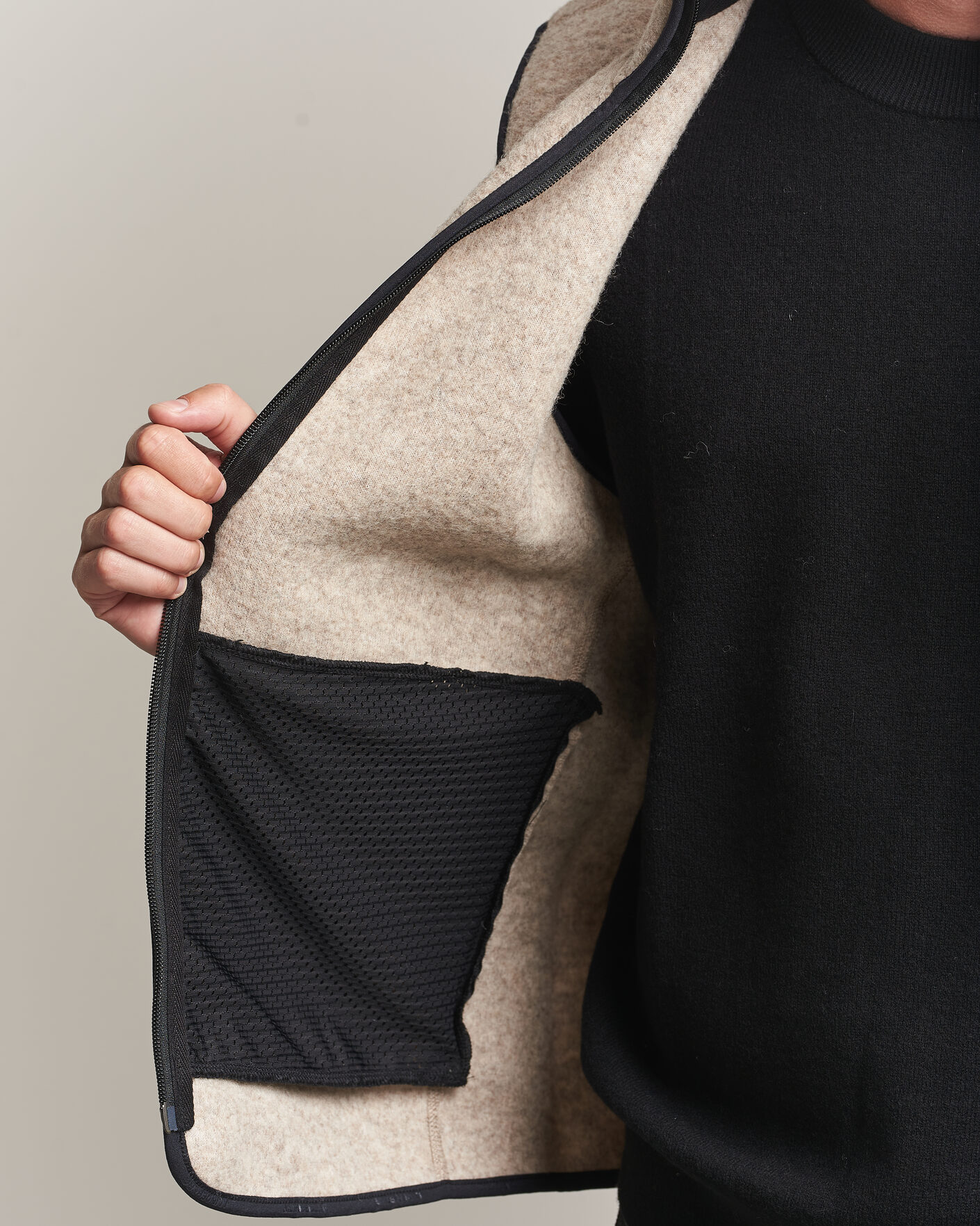 Herren | Westen | J.Lindeberg | Duncan Wool Fleece Vest Moonbeam