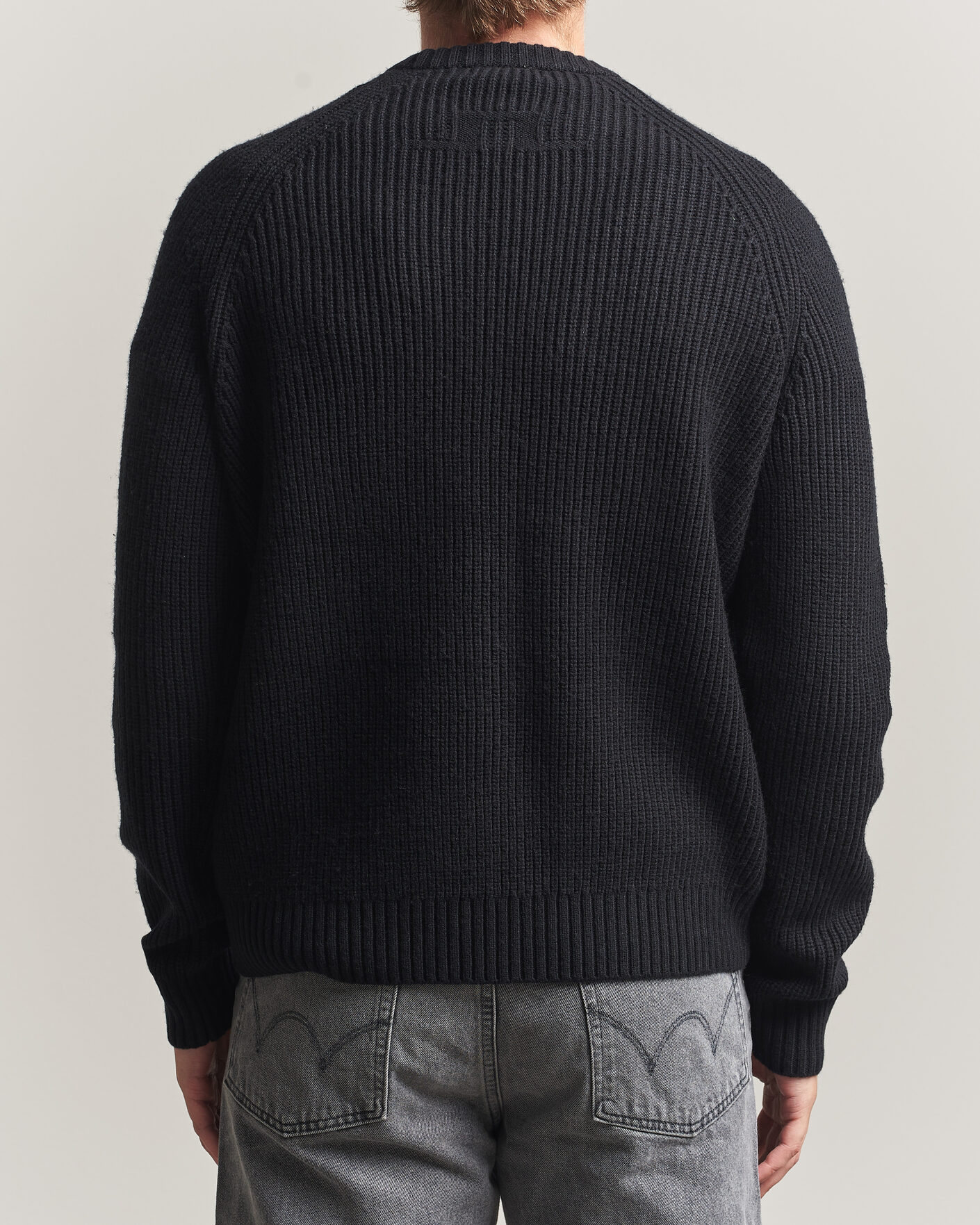 Herren | Pullover | J.Lindeberg | Hallow Wool Blend Knitted Sweater Black
