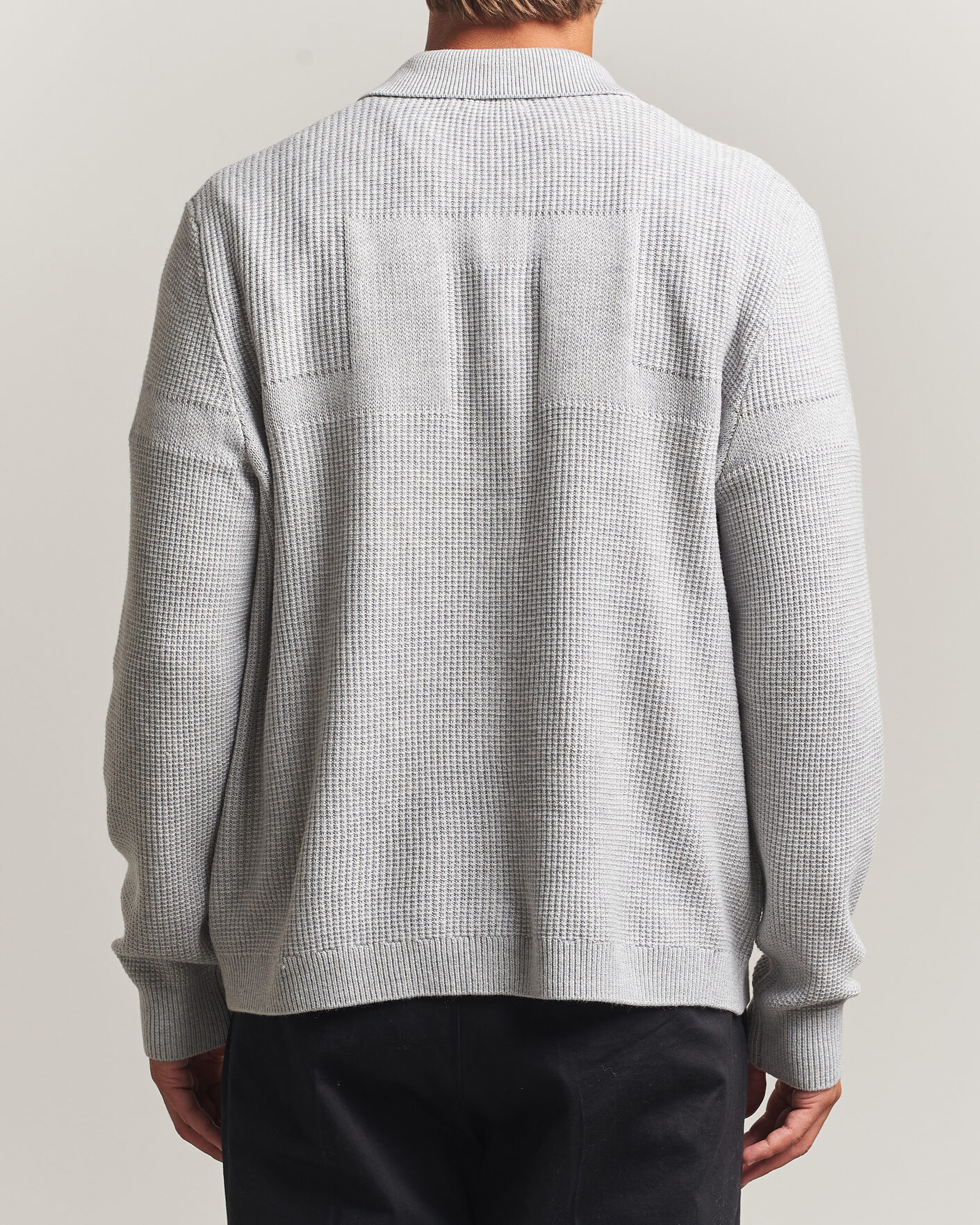 Herren | Pullover | J.Lindeberg | Willem Knitted Cardigan Light Grey Melange