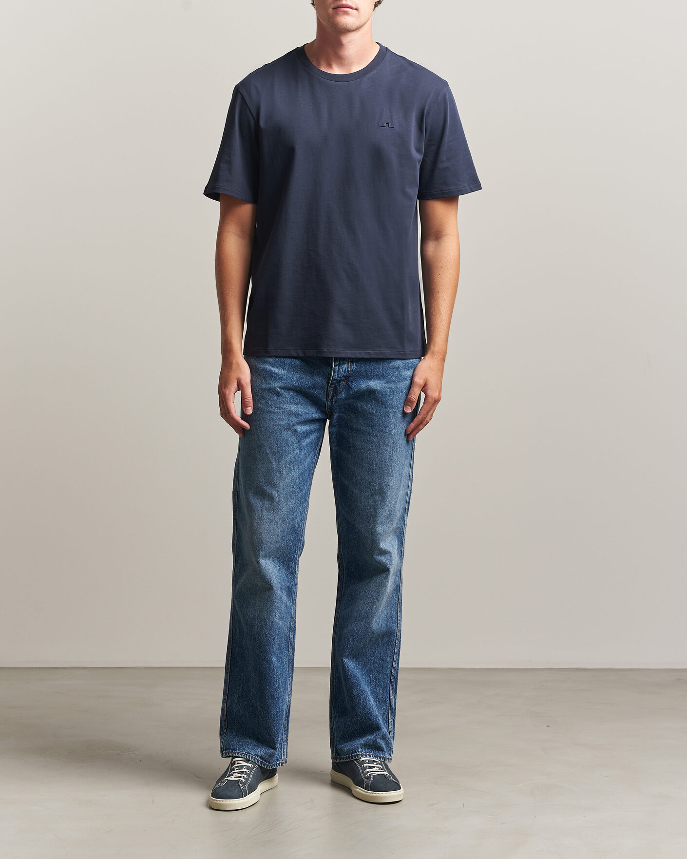 Herren | T-Shirts | J.Lindeberg | Alpha Crew Neck T-Shirt JL Navy