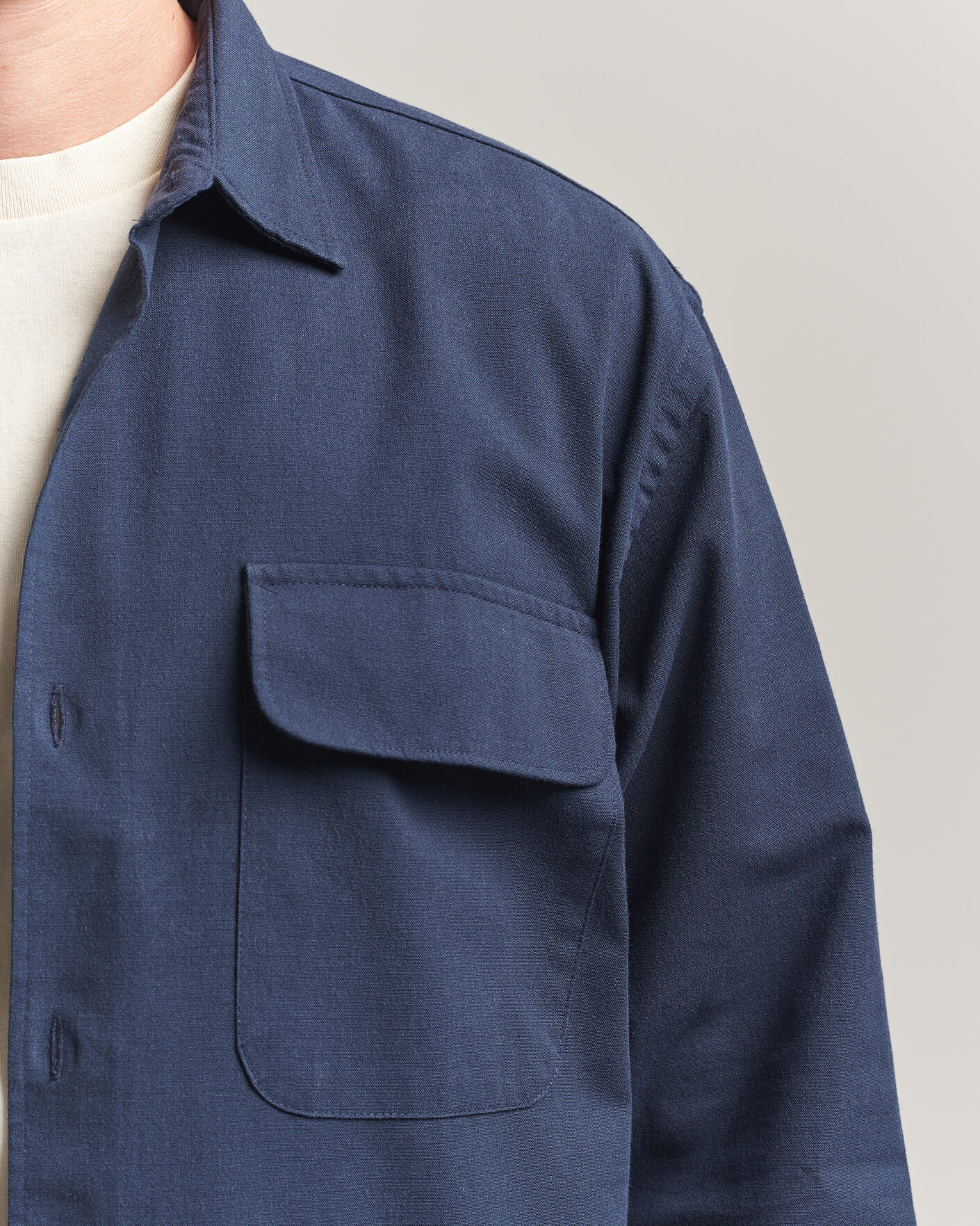 Herren | Hemden | Forét | Lunar Relaxed Fit Textured Overshirt Navy