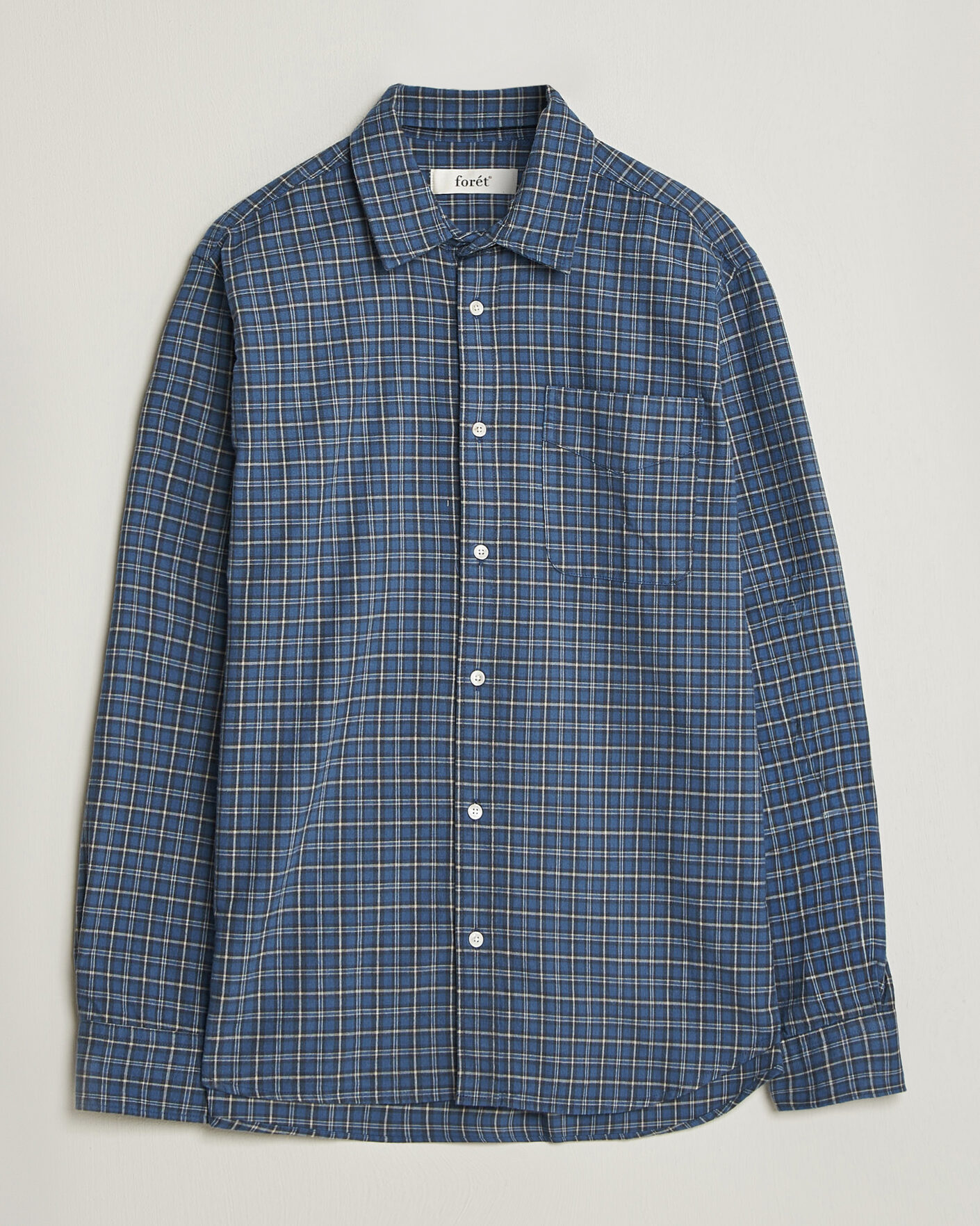 Herren | Hemden | Forét | Ridge Flannel Check Shirt Navy