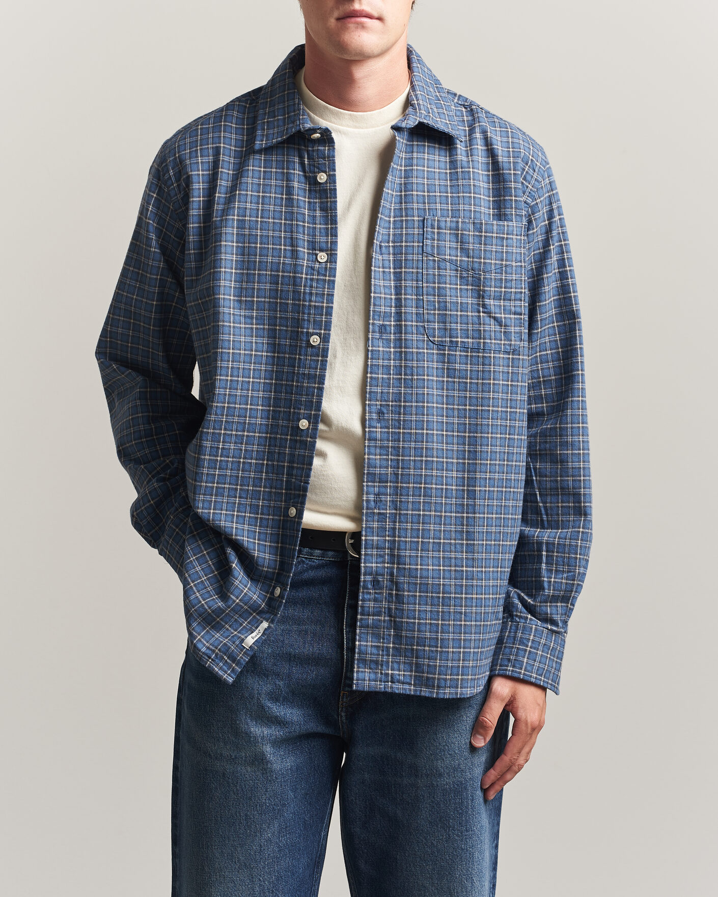 Herren | Hemden | Forét | Ridge Flannel Check Shirt Navy