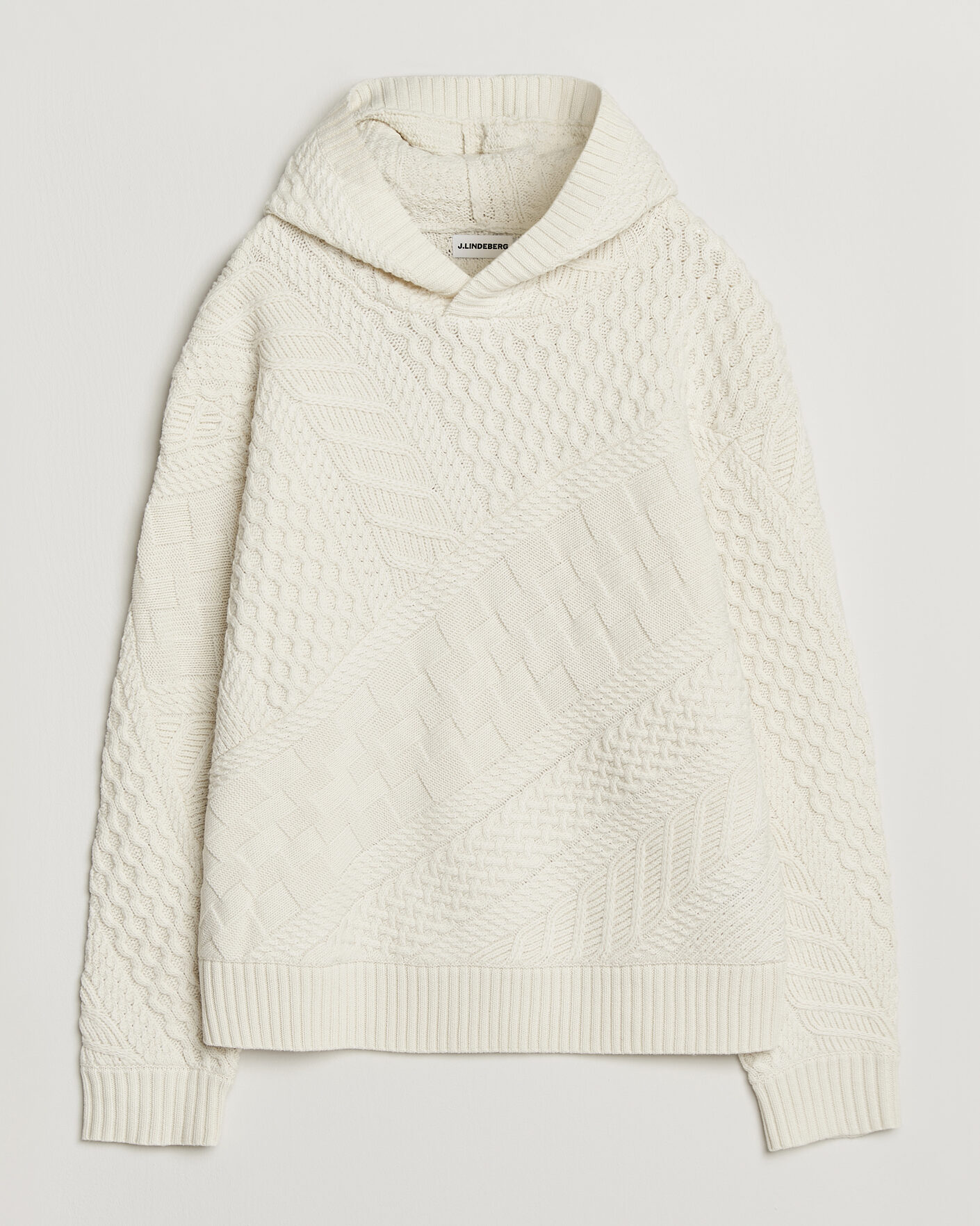 Herren | Pullover | J.Lindeberg | Savio Cable Knitted Hoodie Tofu