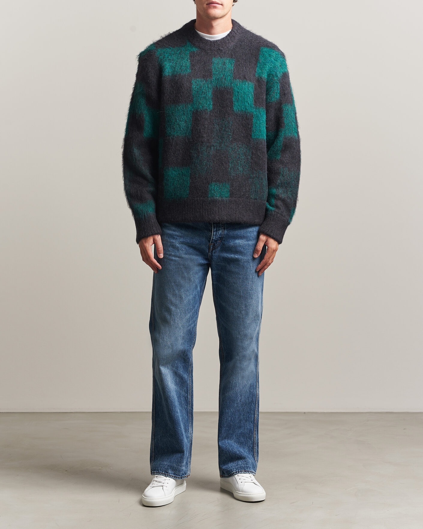 Herren | Pullover | J.Lindeberg | Hank Graphic Knitted Sweater Forest Biome