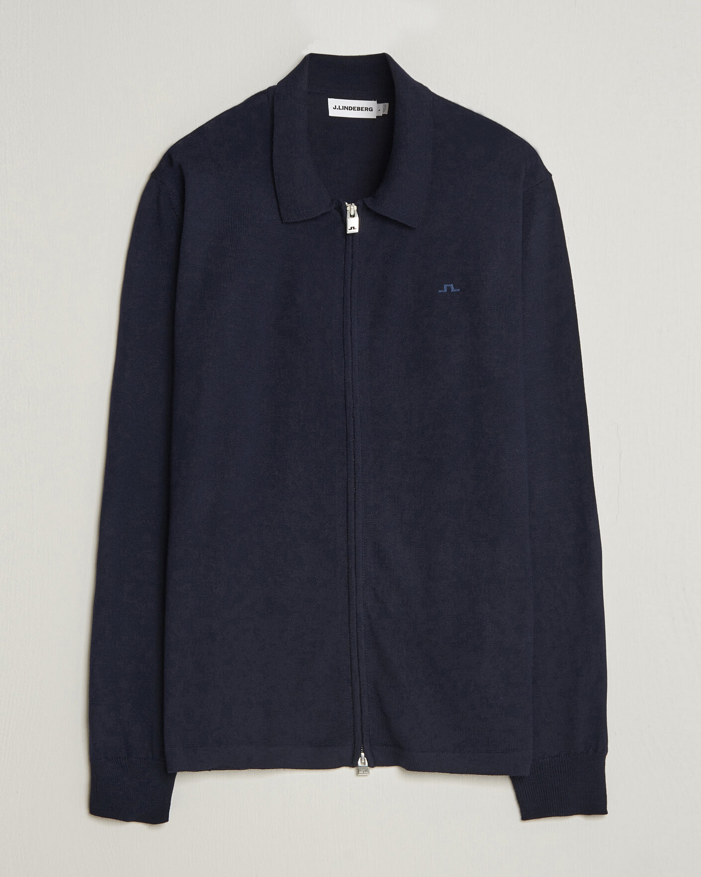 Herren | Pullover | J.Lindeberg | Kaleb Merino Full Zip JL Navy