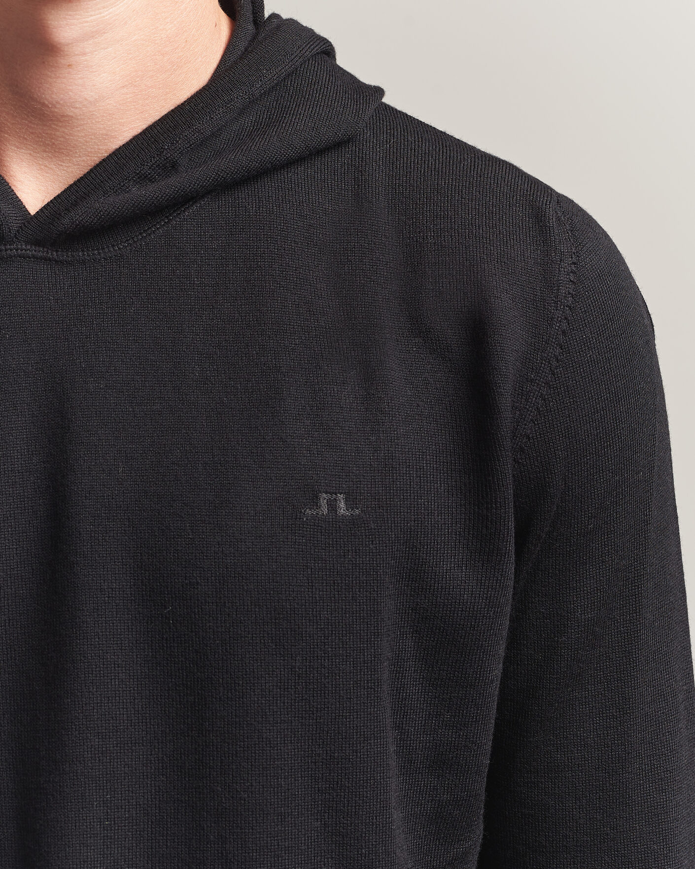 Herren | Pullover | J.Lindeberg | Karl Merino Hoodie Black