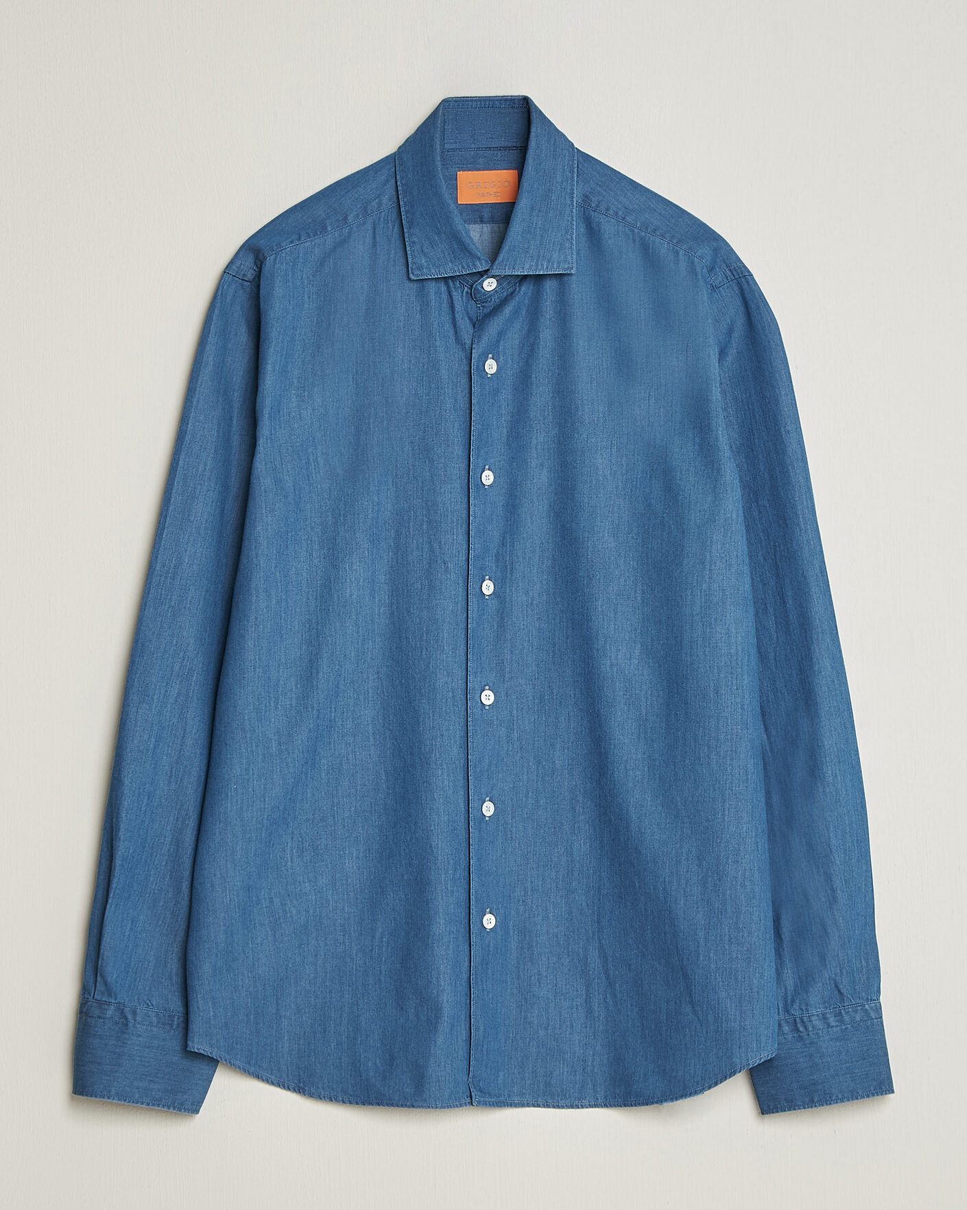 Herren | Hemden | Grigio | Denim Shirt Light Blue