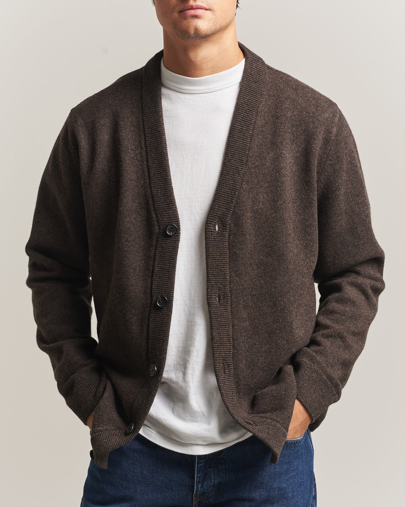 Herren | Pullover | PS Paul Smith | Wool Knitted Cardigan Brown