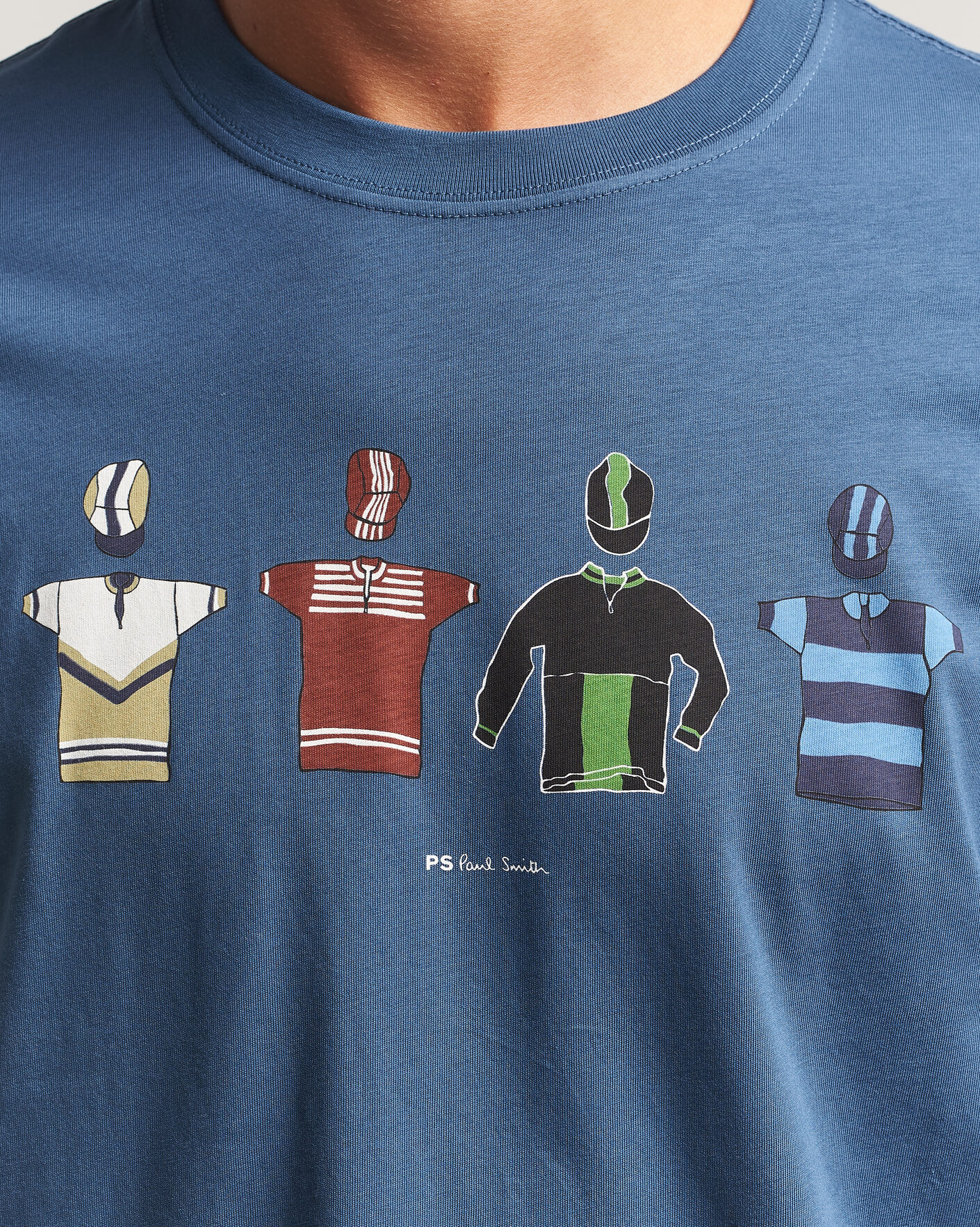 Herren | T-Shirts | PS Paul Smith | Cycle Jersey's Crew Neck T-Shirt Blue