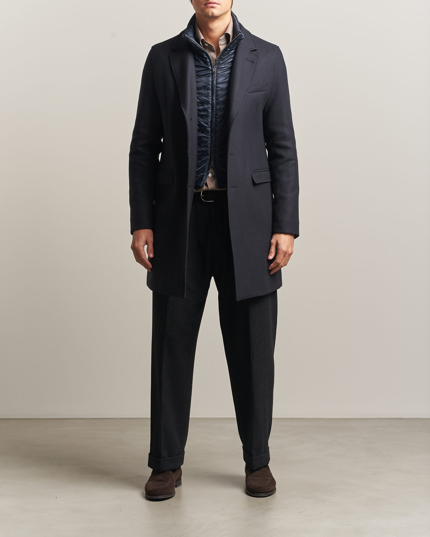 Herren | Jacken | Herno | Wool Zip Coat Navy