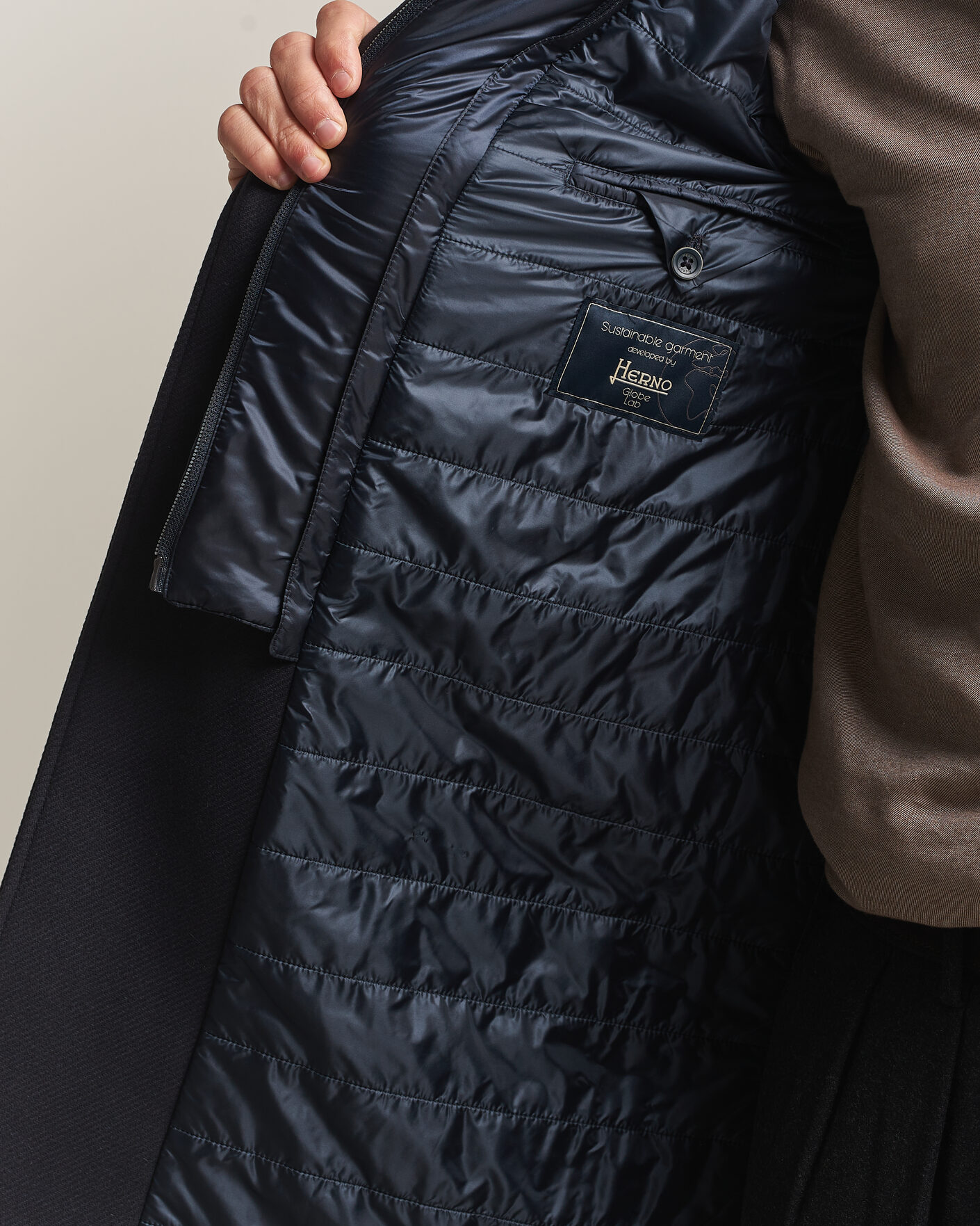 Herren | Jacken | Herno | Wool Zip Coat Navy