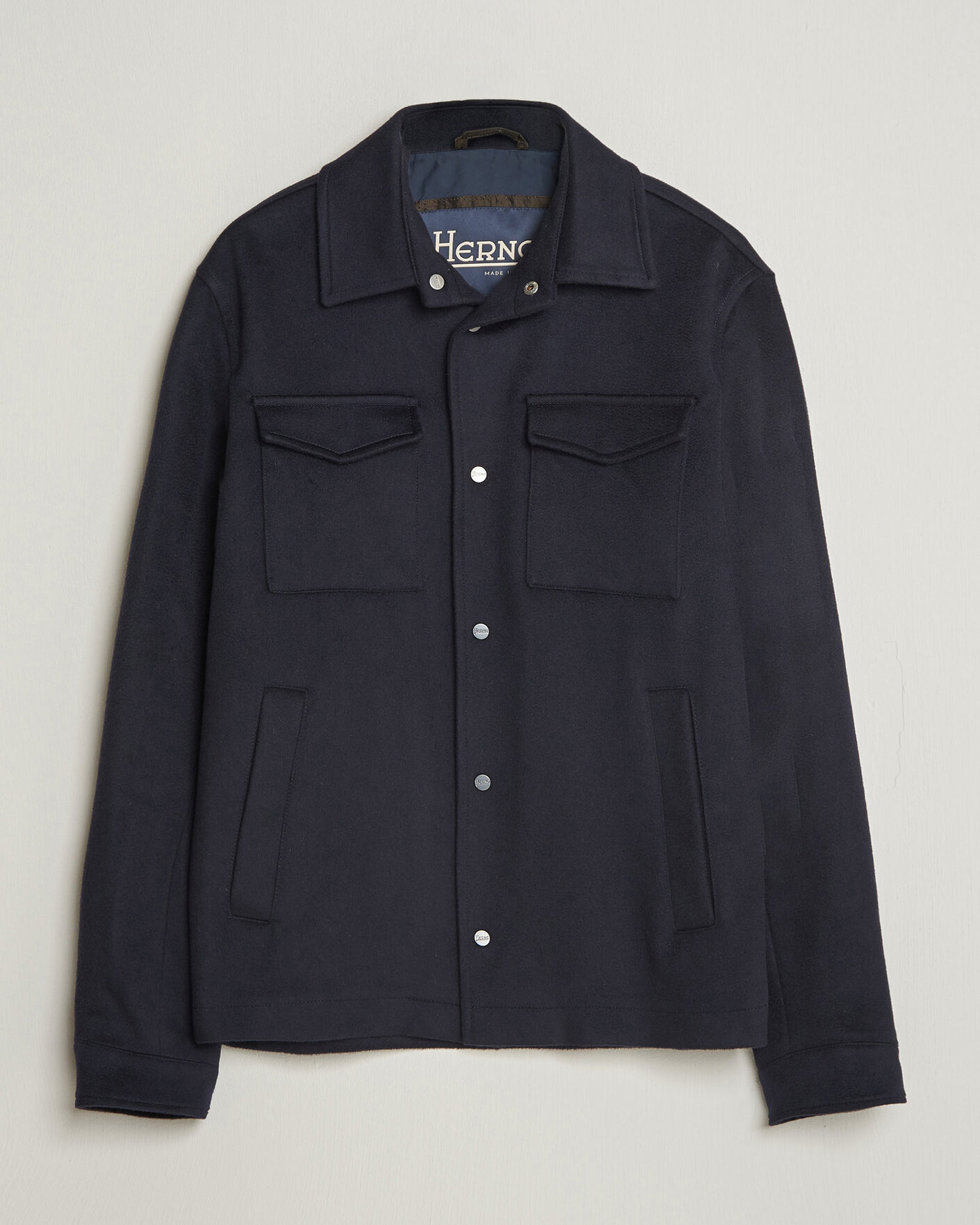 Herren | Jacken | Herno | Cashmere Overshirt Navy