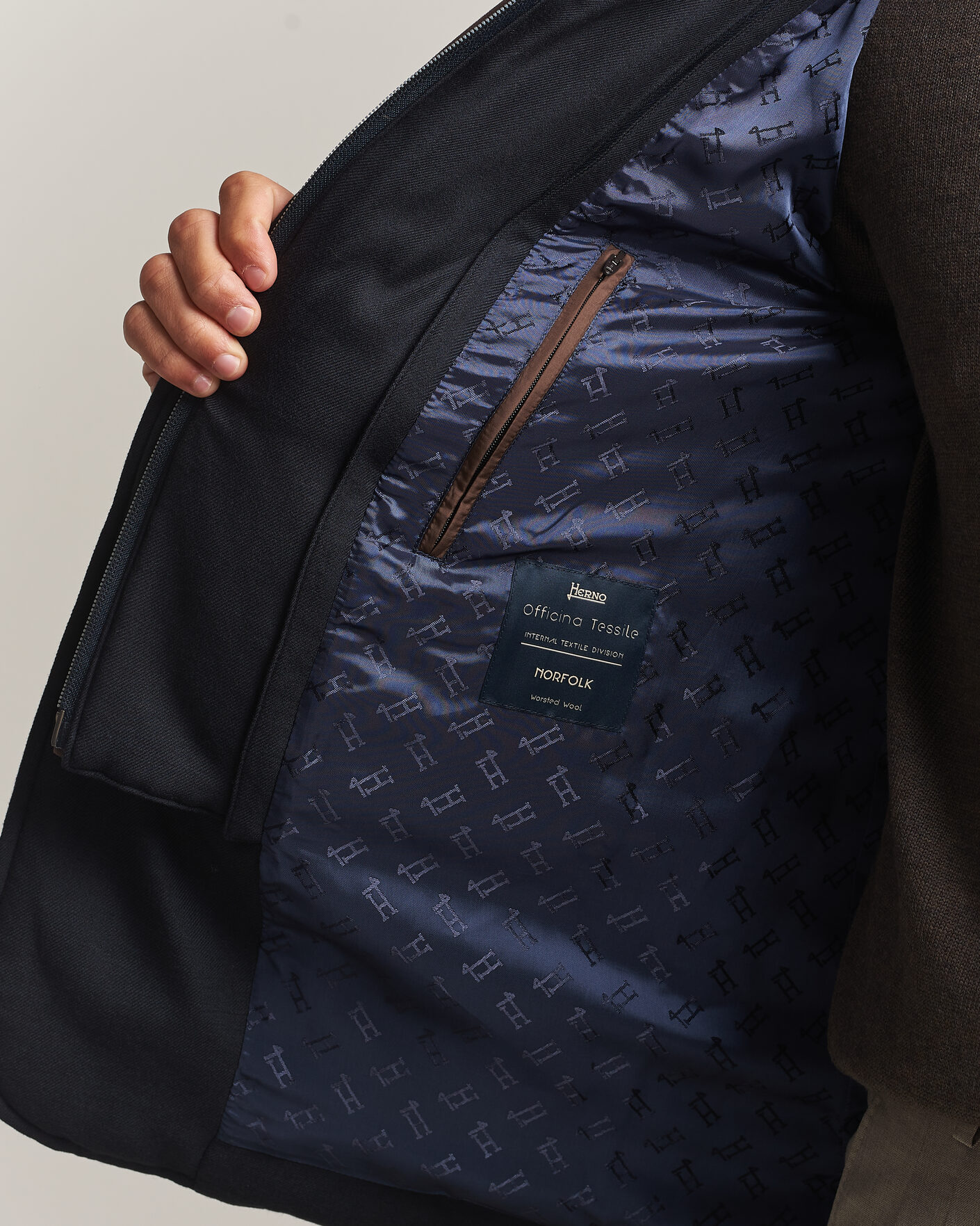 Herren | Jacken | Herno | Flannel Down Blazer Navy
