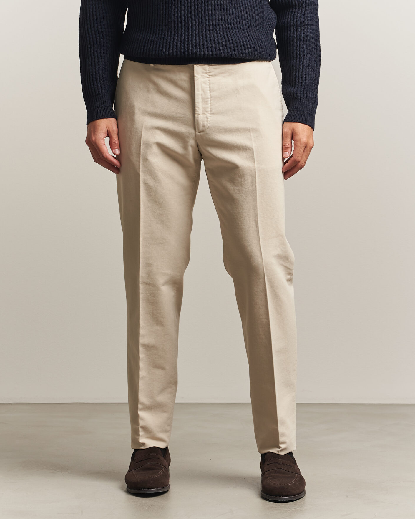 Herren | Hosen | Incotex | Regular Fit Soft Cotton Stretch Chinos Off White