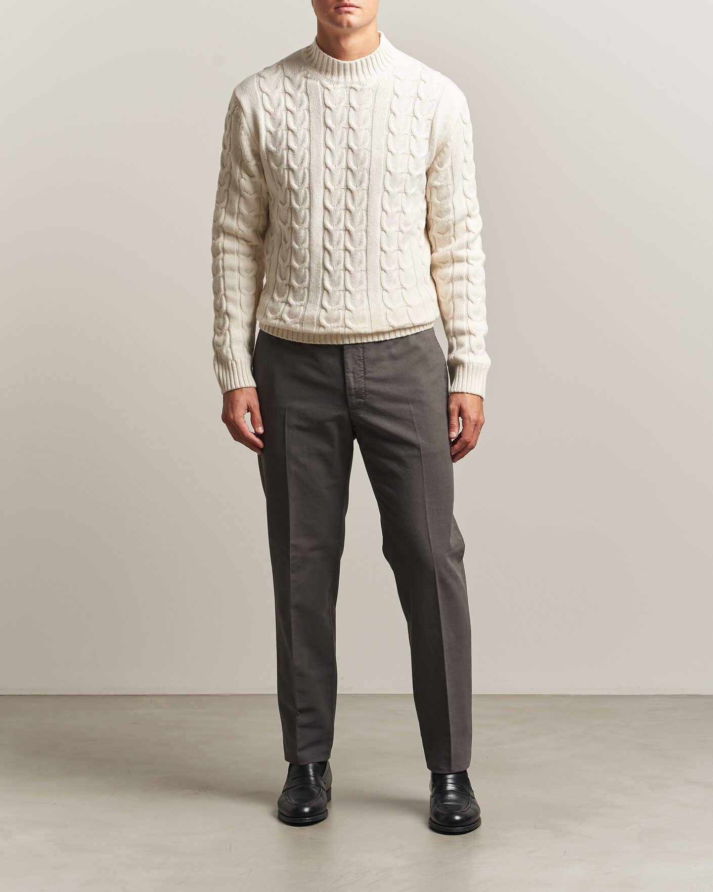 Herren | Hosen | Incotex | Regular Fit Soft Cotton Stretch Chinos Dark Grey