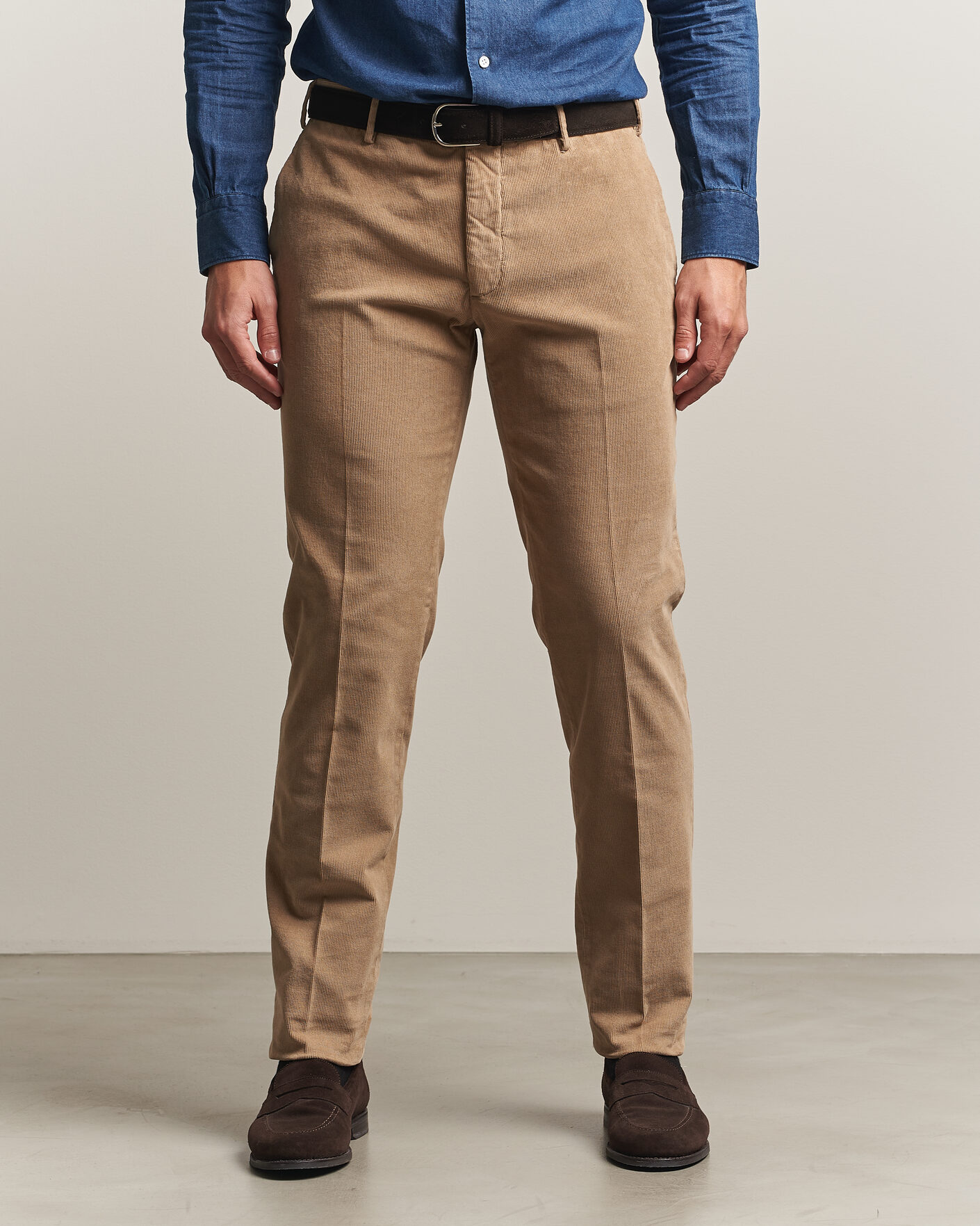 Herren | Hosen | Incotex | Slim Fit Baby Corduroy Trousers Beige
