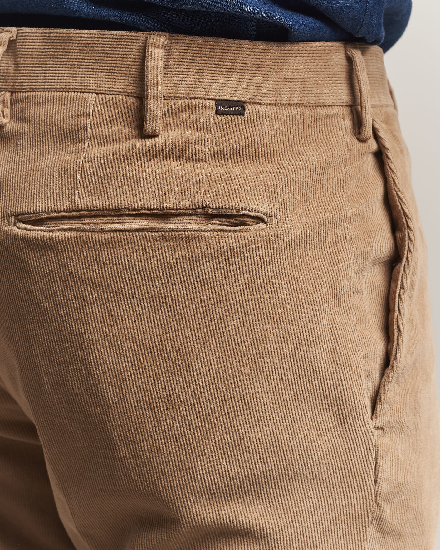Herren | Hosen | Incotex | Slim Fit Baby Corduroy Trousers Beige
