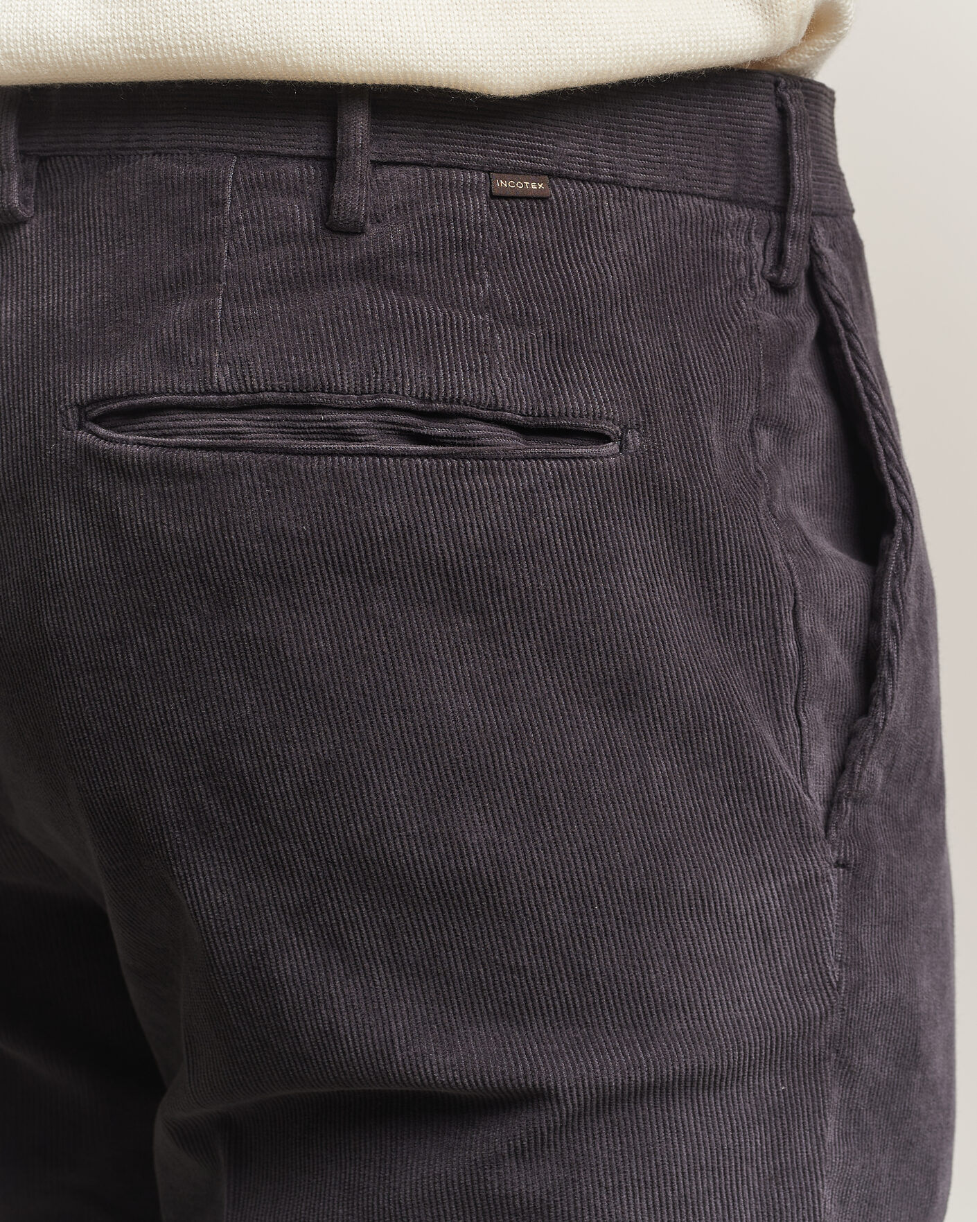 Herren | Hosen | Incotex | Slim Fit Baby Corduroy Trousers Dark Grey