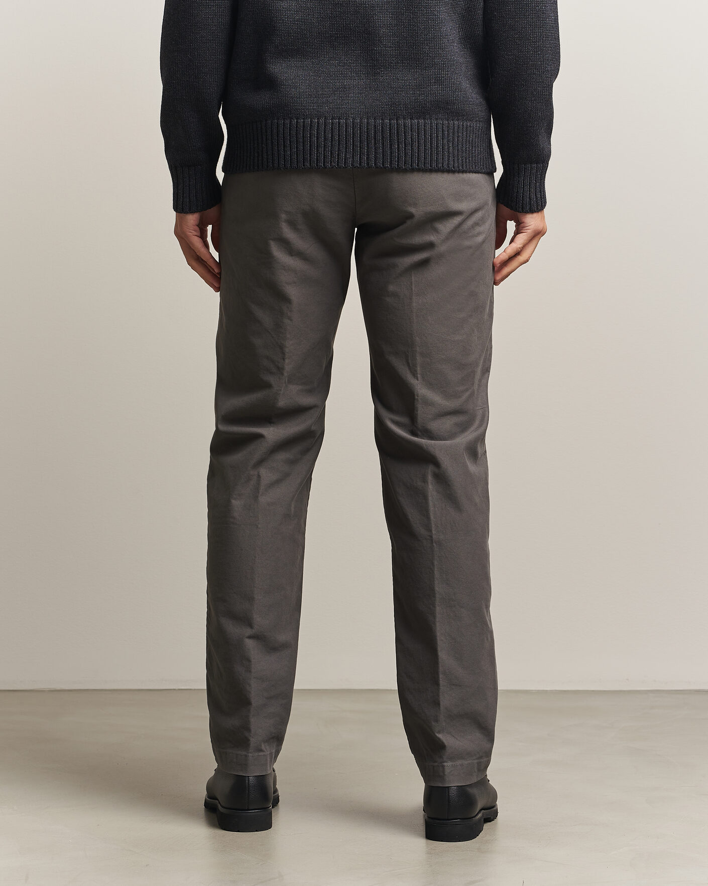 Herren | Hosen | Incotex | Regular Fit Garment Dyed Slacks Dark Grey