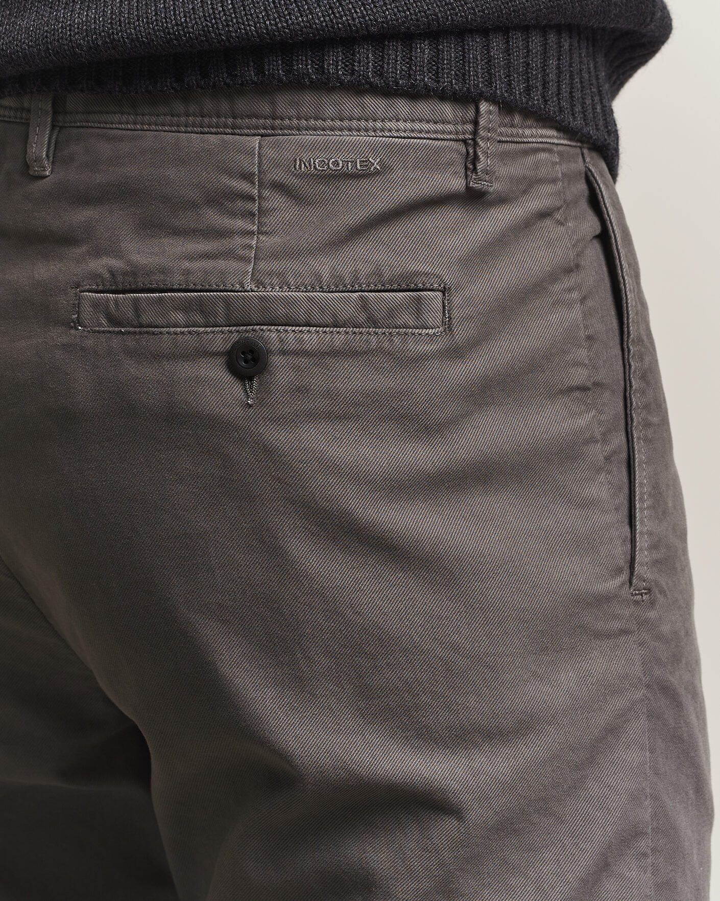 Herren | Hosen | Incotex | Regular Fit Garment Dyed Slacks Dark Grey