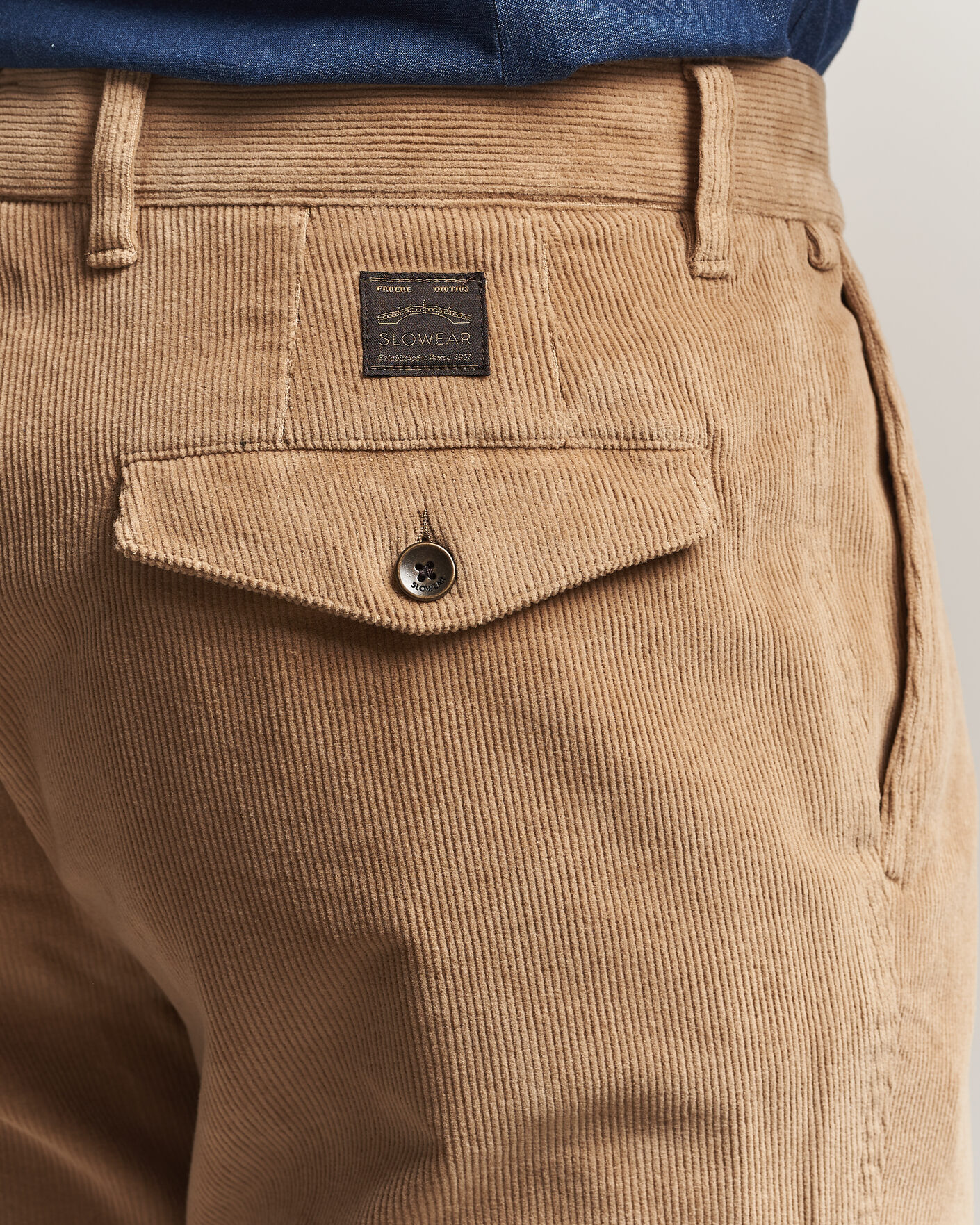 Herren | Hosen | Incotex | Regular Fit Washed Corduroy Slacks Khaki